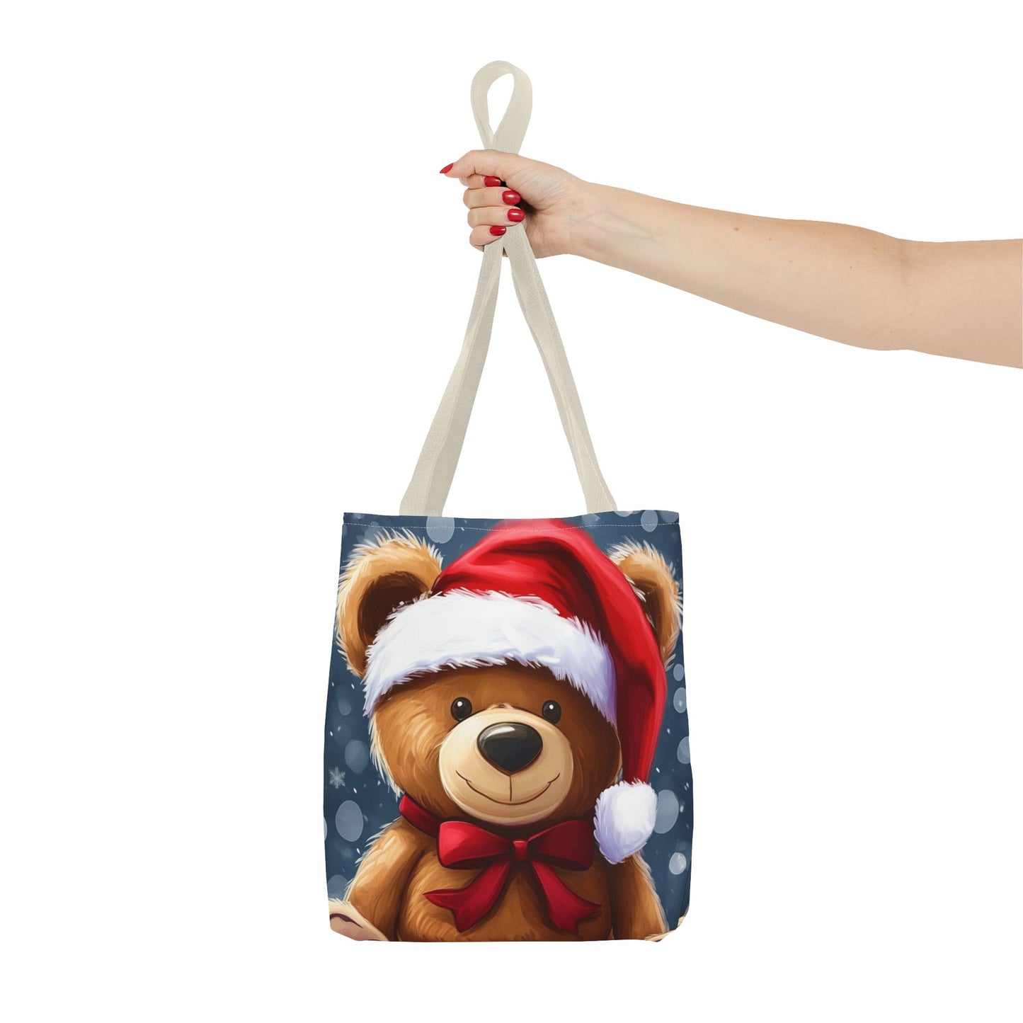 Cute Holiday Teddy Tote Bag (AOP)