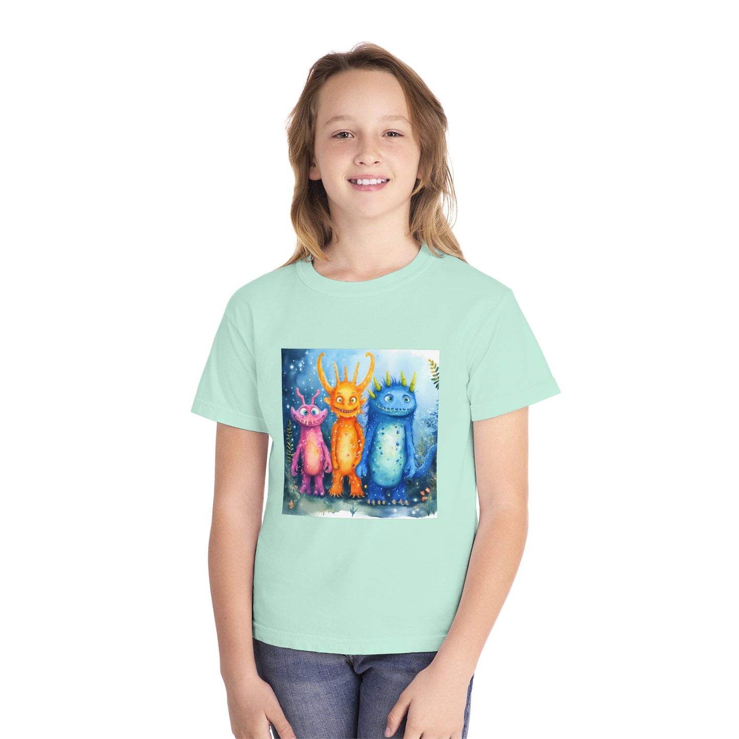 Cute Funny Monsters Youth Midweight Tee