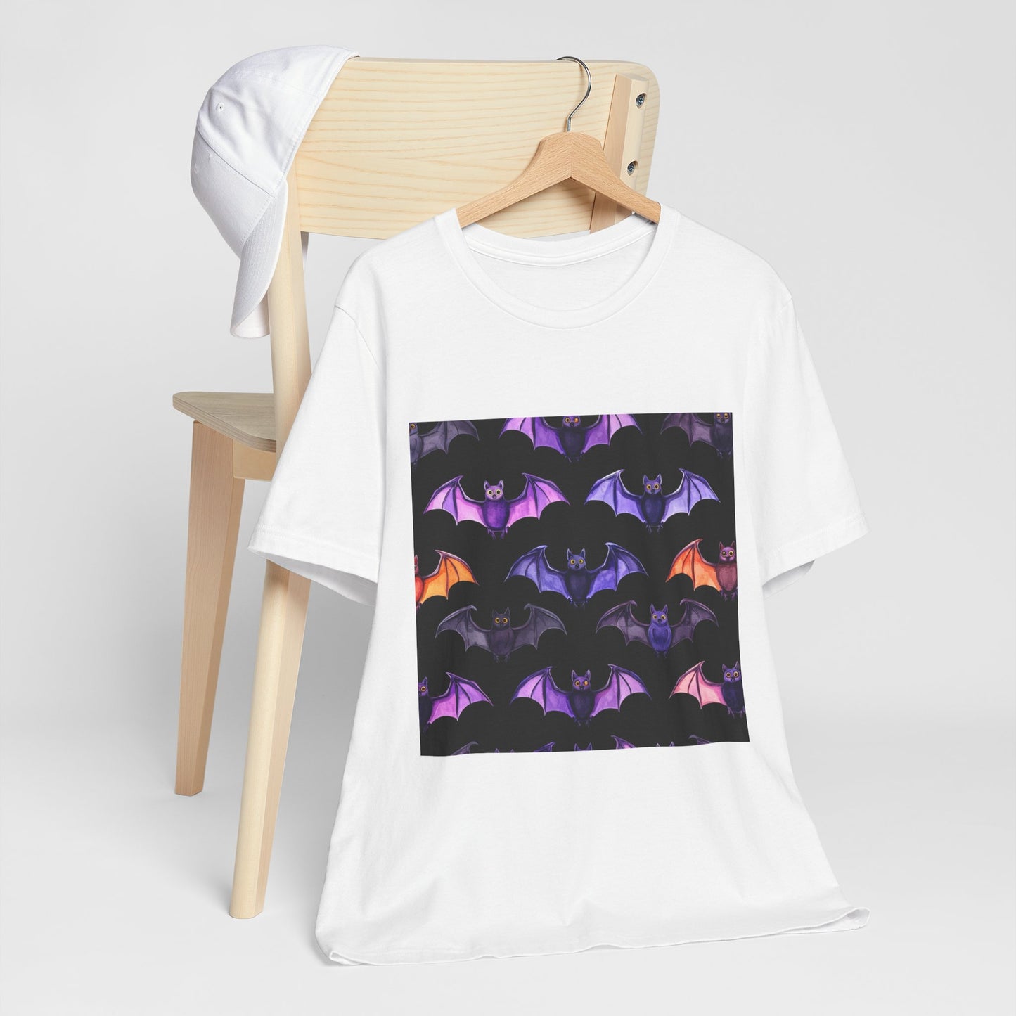 Cute Bat Pattern Unisex Jersey Short Sleeve Tee