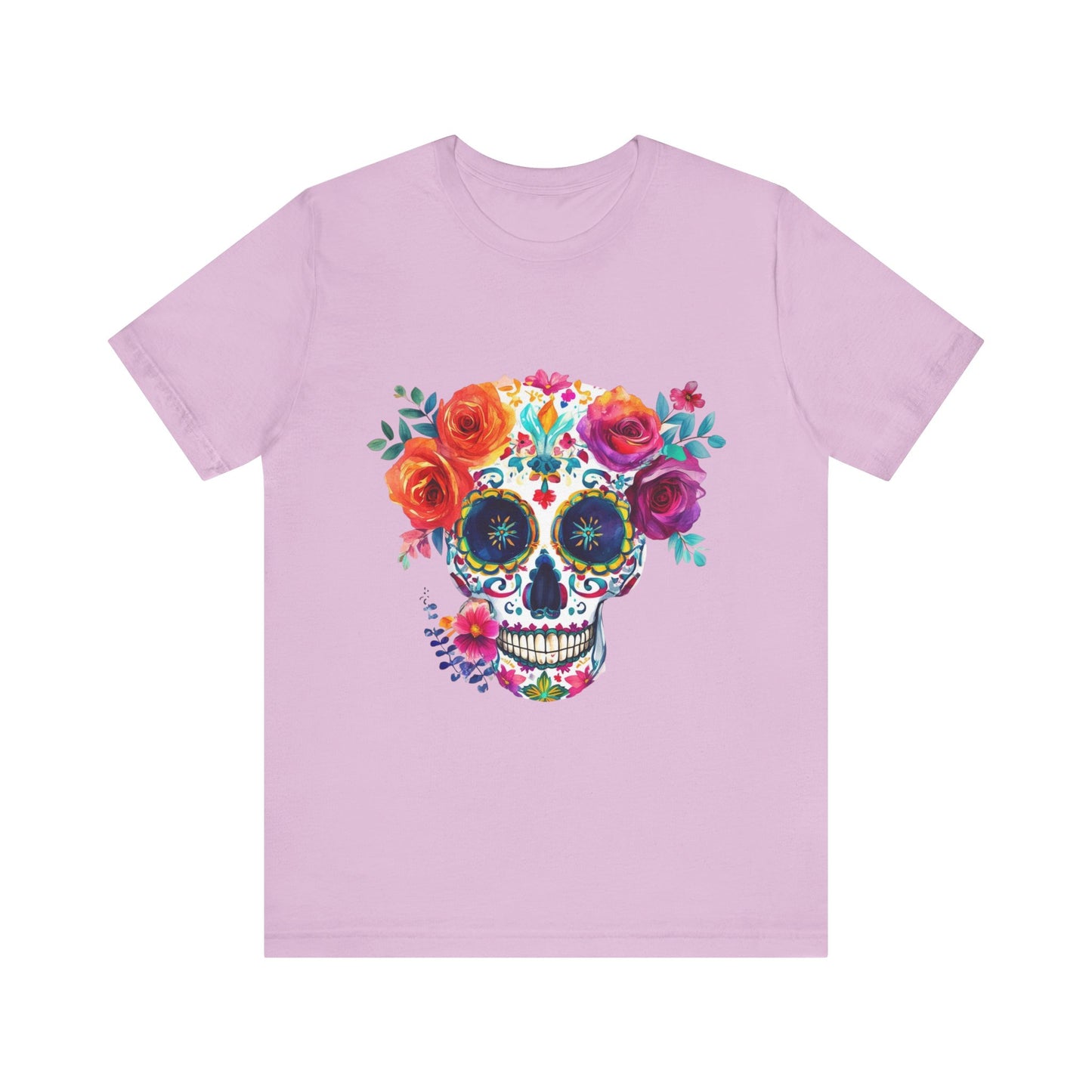 Day of the Dead Bright Sugar Skull Unisex Jersey Short Sleeve Tee