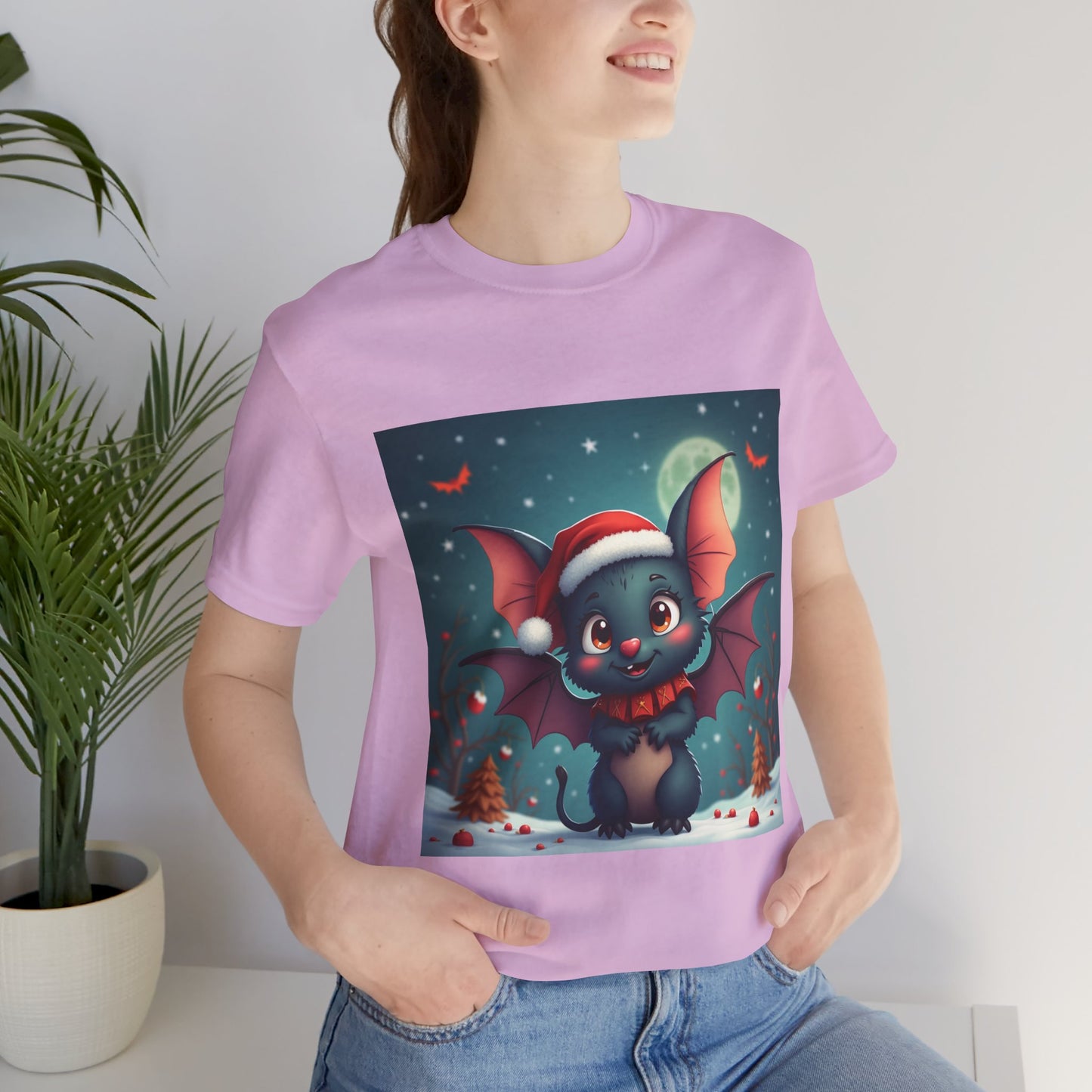 Cartoon Festive Bat Unisex Jersey Tee