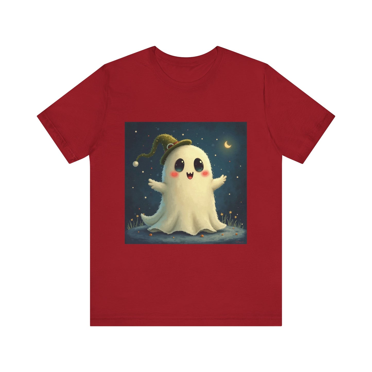 Cute Spooky Winter Ghost Unisex Jersey Tee