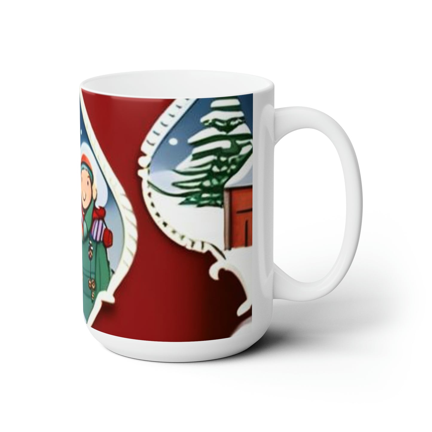 Caroling Christmas Ceramic Mug 15oz