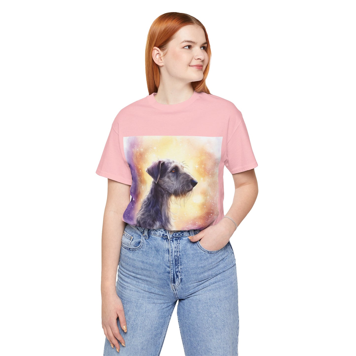 Watercolor Irish Wolf Hound Unisex Jersey Short Sleeve Tee