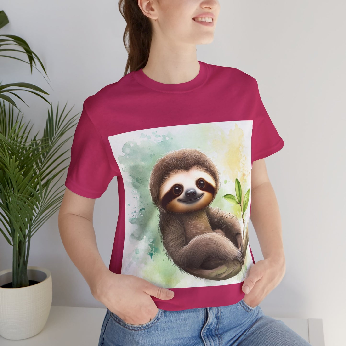 Cute Sloth Unisex Jersey Short Sleeve Tee