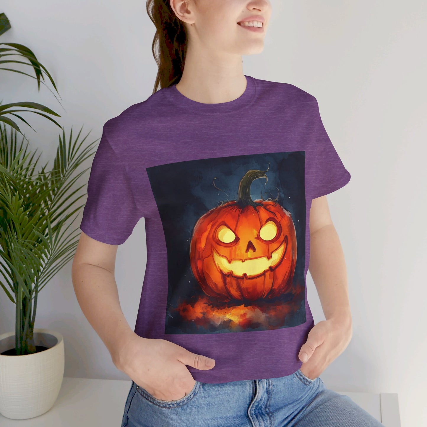 Cute Creepy Jack o Lantern Unisex Jersey Short Sleeve Tee