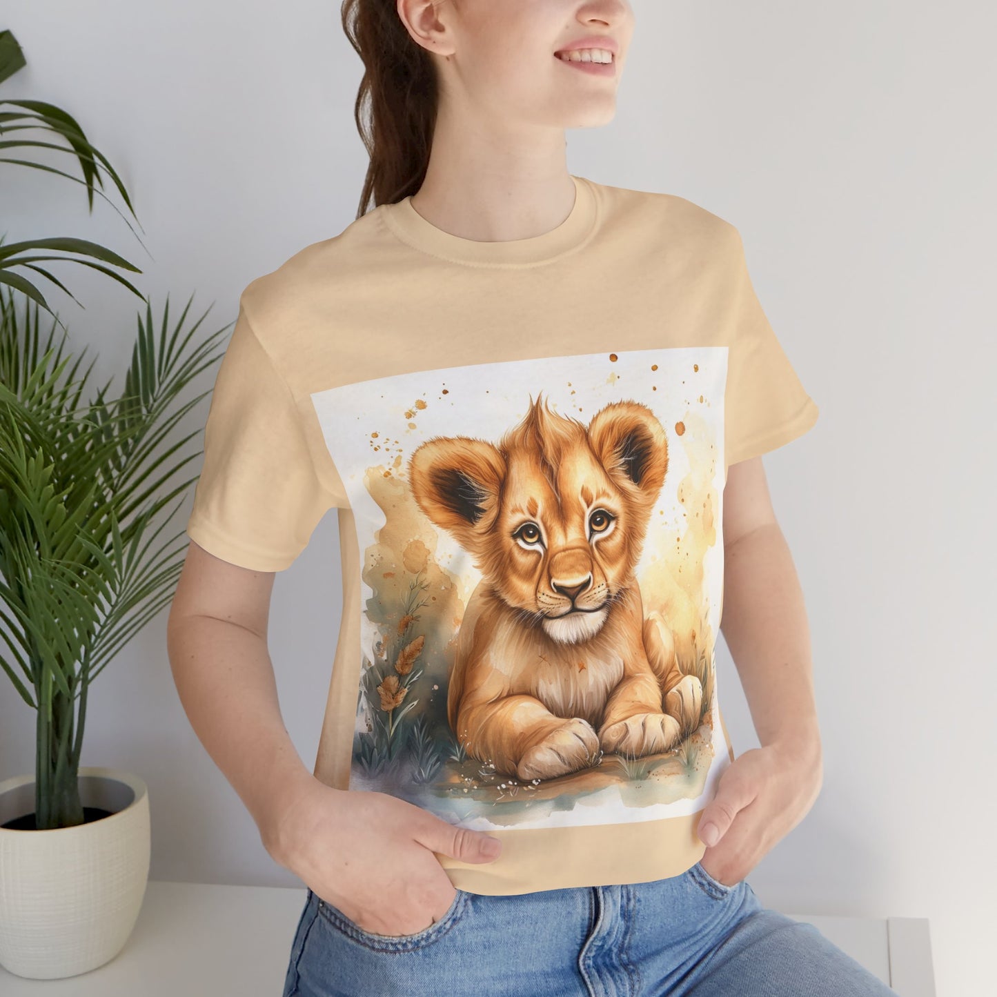 Cute Lion Cub Unisex Jersey Short Sleeve Tee