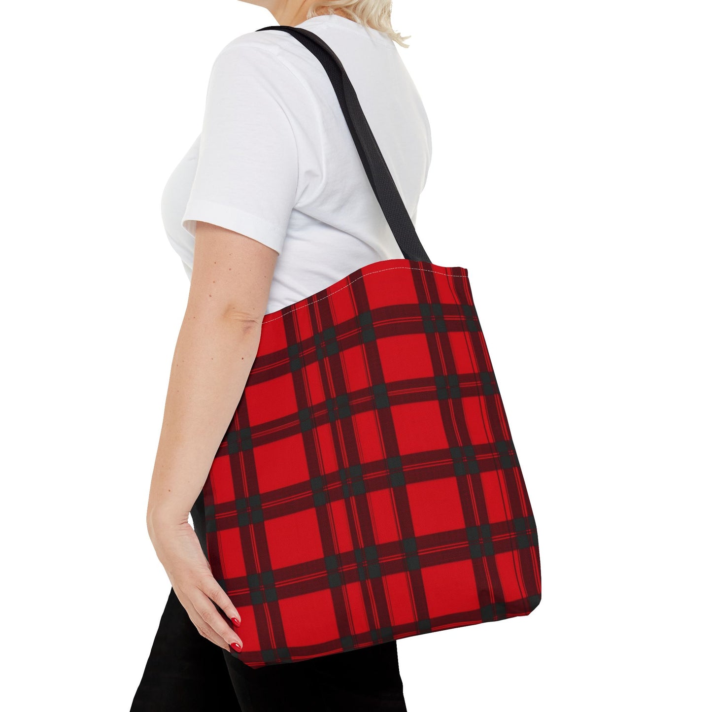 Classic Red and Black Plaid Tote Bag (AOP)