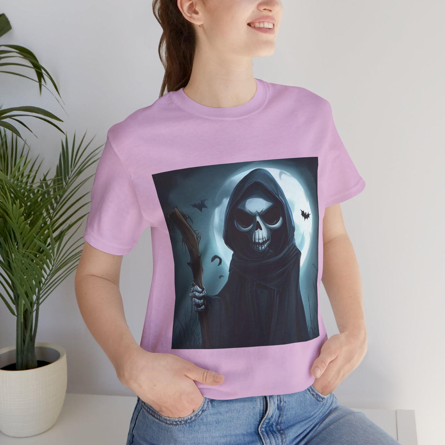 Spooky Grim Reaper Unisex Jersey Short Sleeve Tee