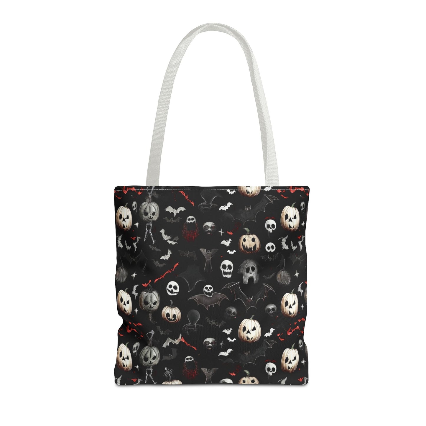 Creepy Halloween Pattern Tote Bag (AOP)