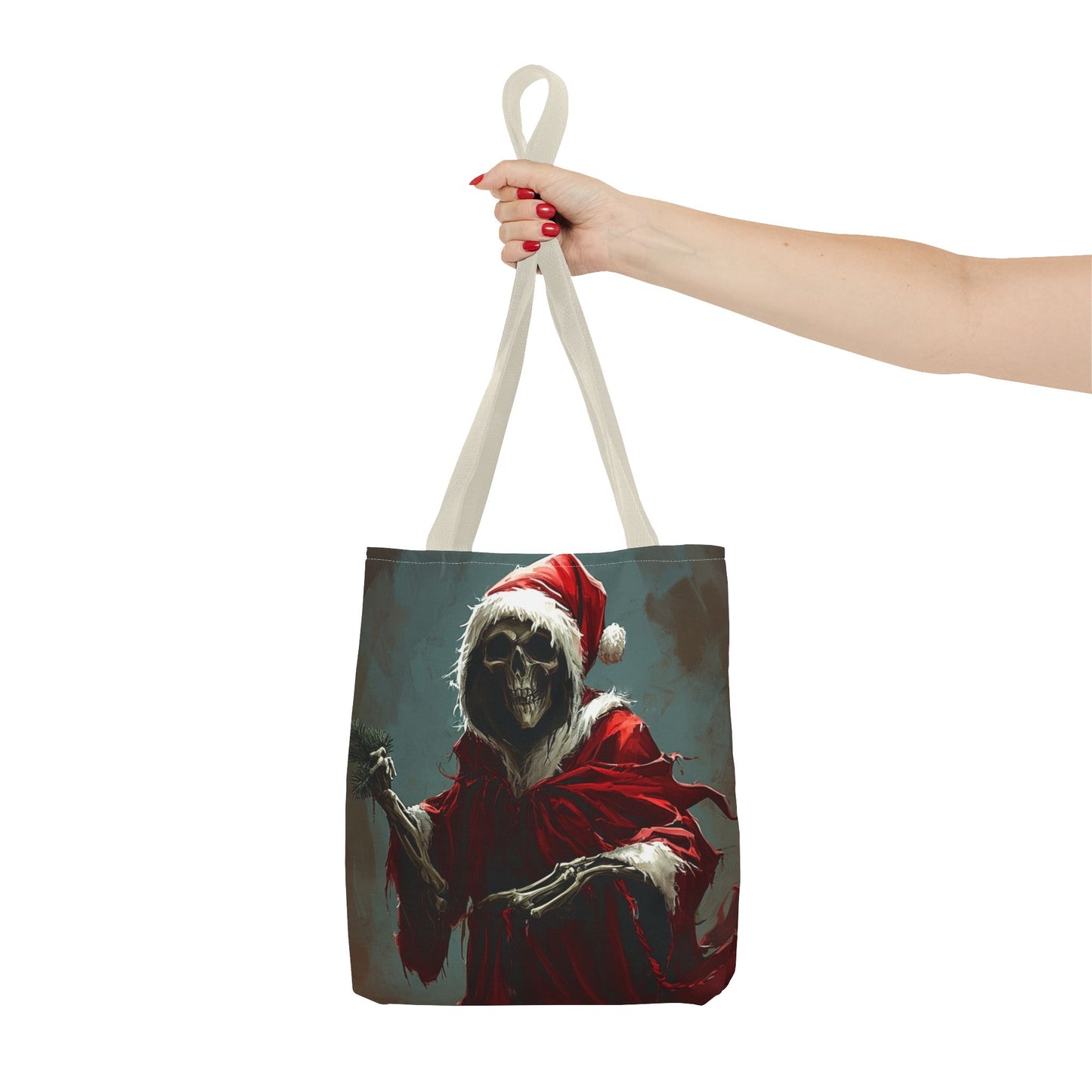 Santa Grim Reaper Tote Bag (AOP)