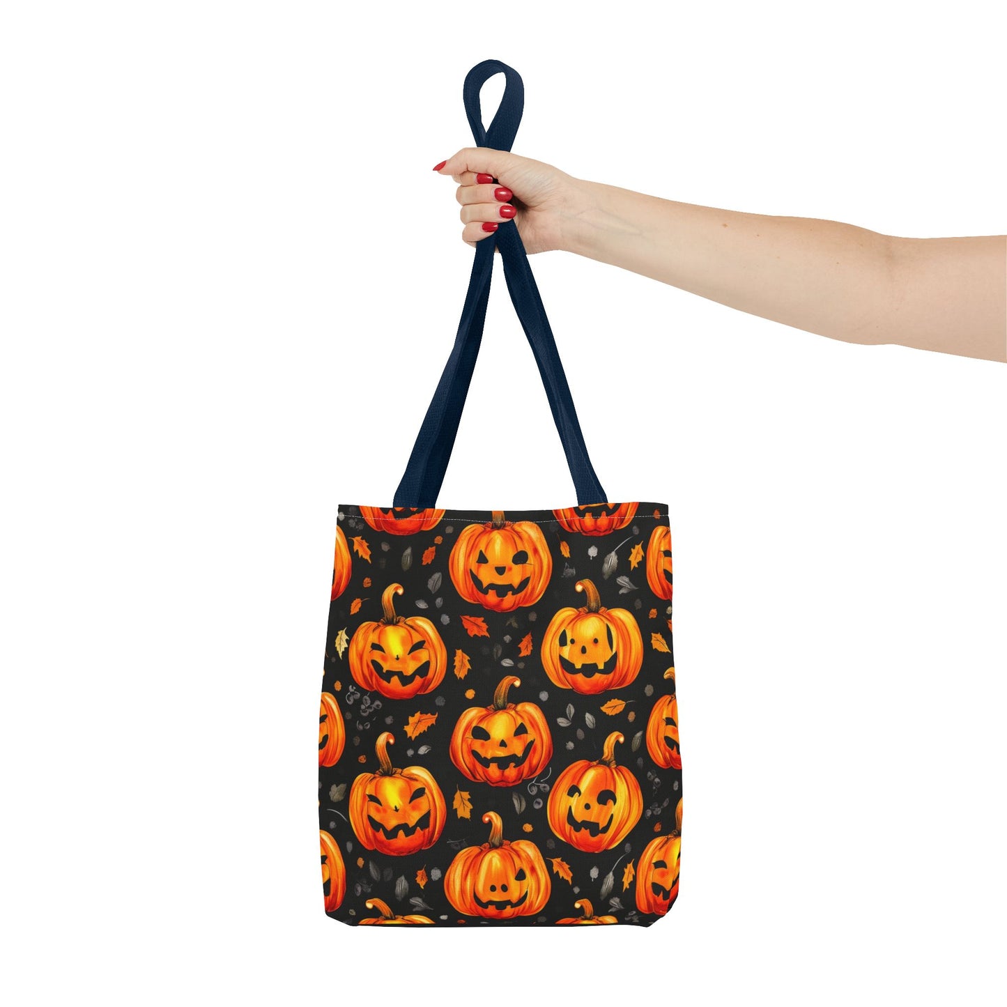 Happy Pumpkin Pattern Tote Bag (AOP)