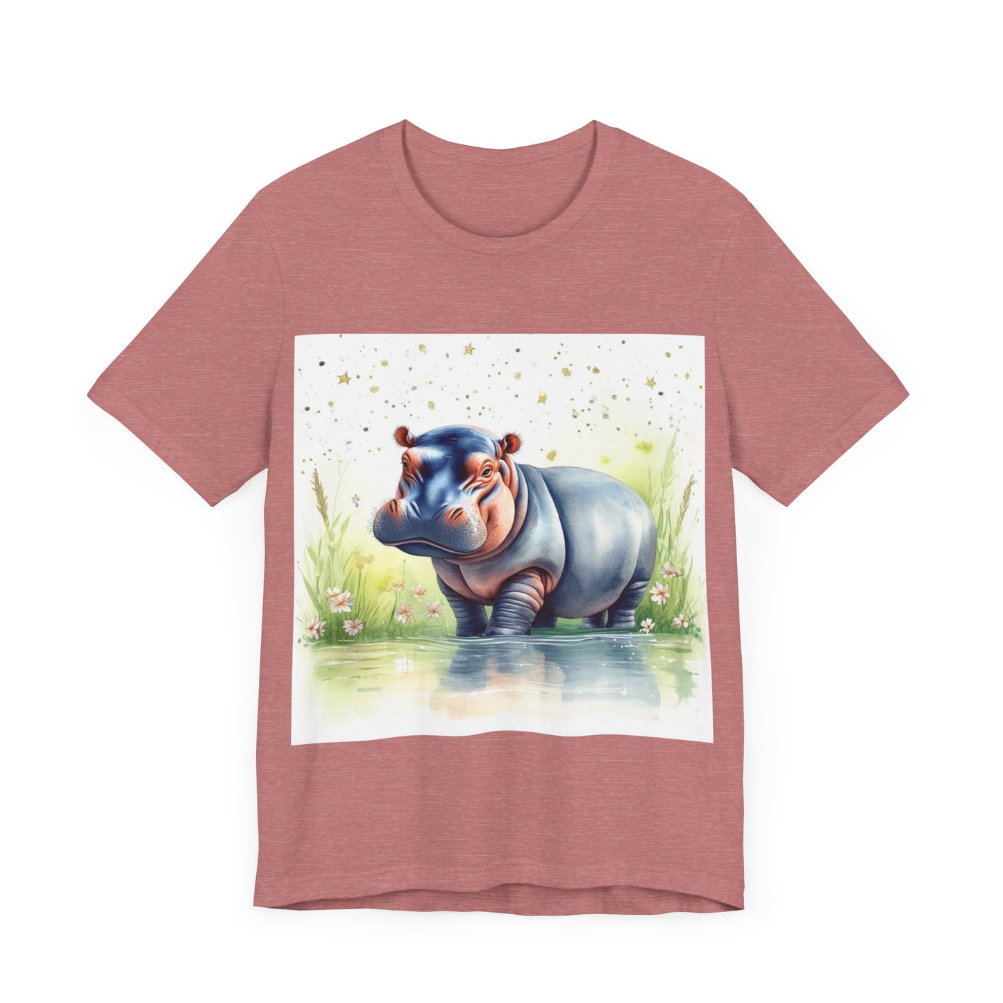 Cute Hippo Unisex Jersey Short Sleeve Tee