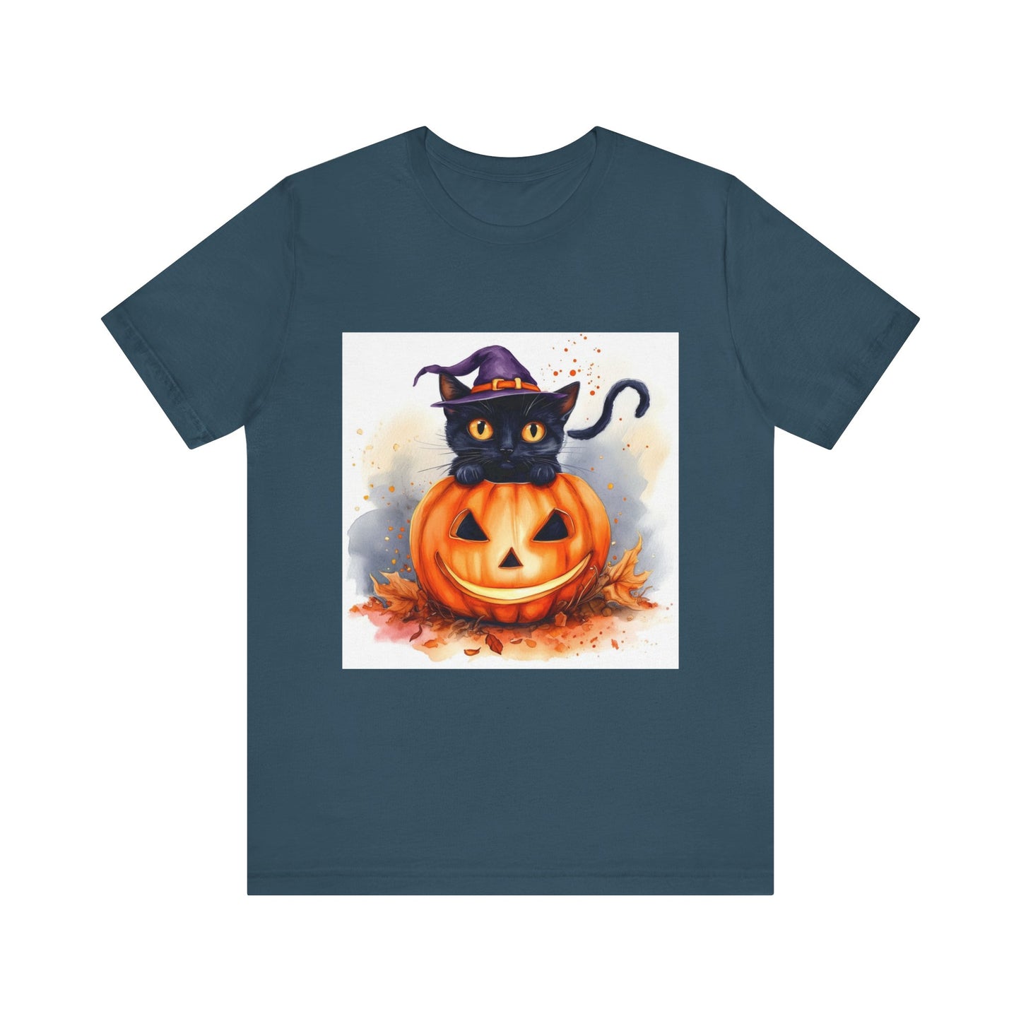 Halloween Cat Unisex Jersey Short Sleeve Tee