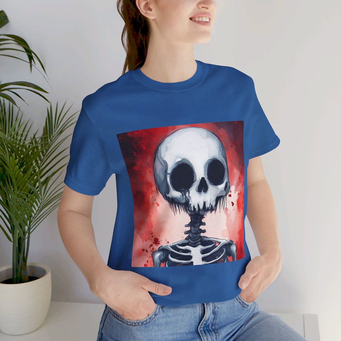 Red Skeleton Unisex Jersey Short Sleeve Tee