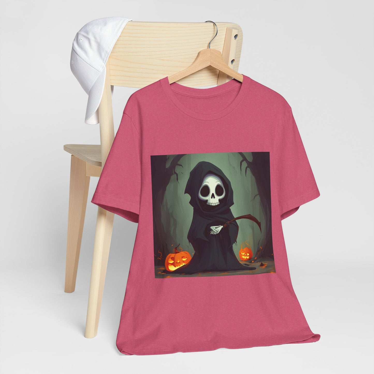 Spooky Forest Grim Reaper Unisex Jersey Short Sleeve Tee