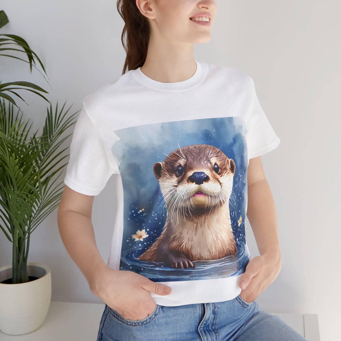 Cute Otter Unisex Jersey Short Sleeve Tee