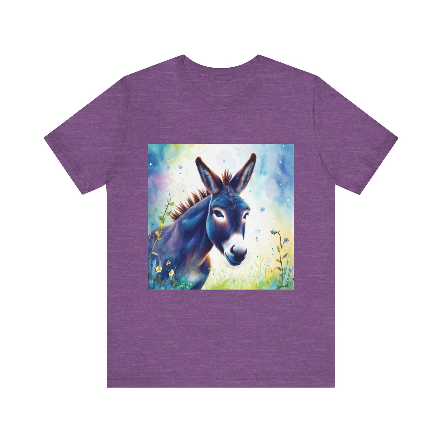 Cute Colorful Donkey Unisex Jersey Short Sleeve Tee