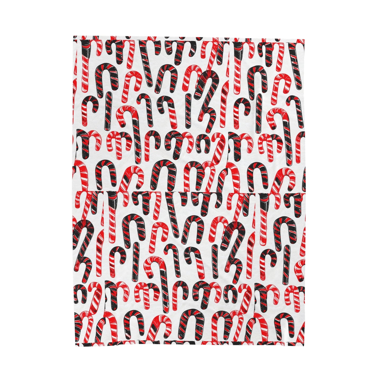 Cute Candy Cane Pattern Velveteen Plush Blanket