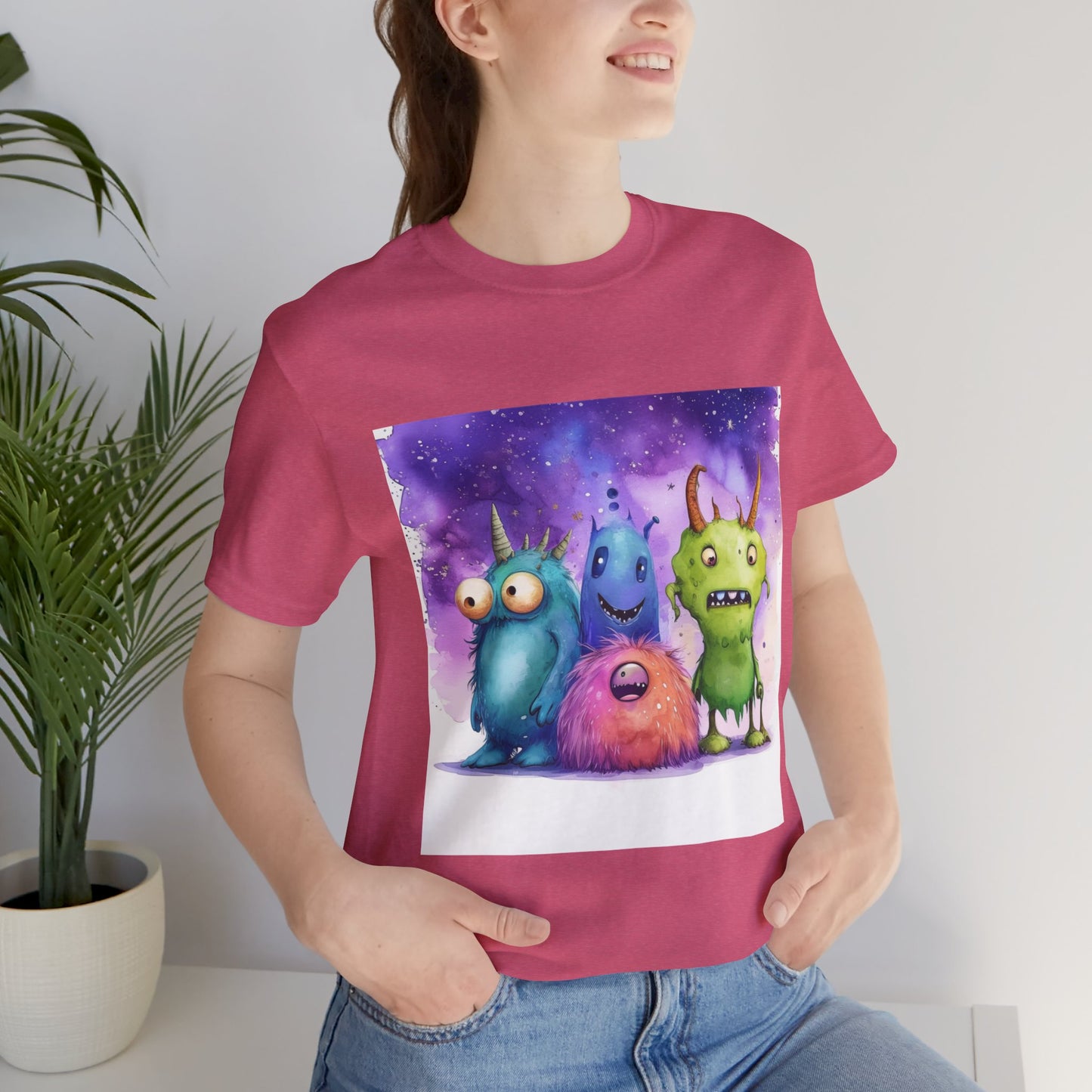 Cartoon Movie Monsters Unisex Jersey Short Sleeve Tee