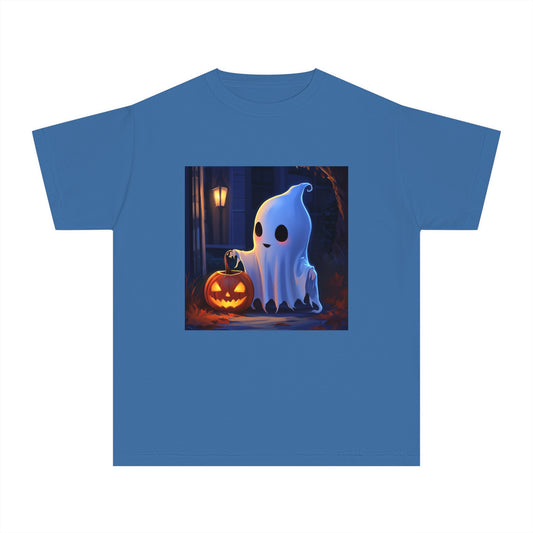 Cute Ghost Trick or Treating Youth Midweight Tee