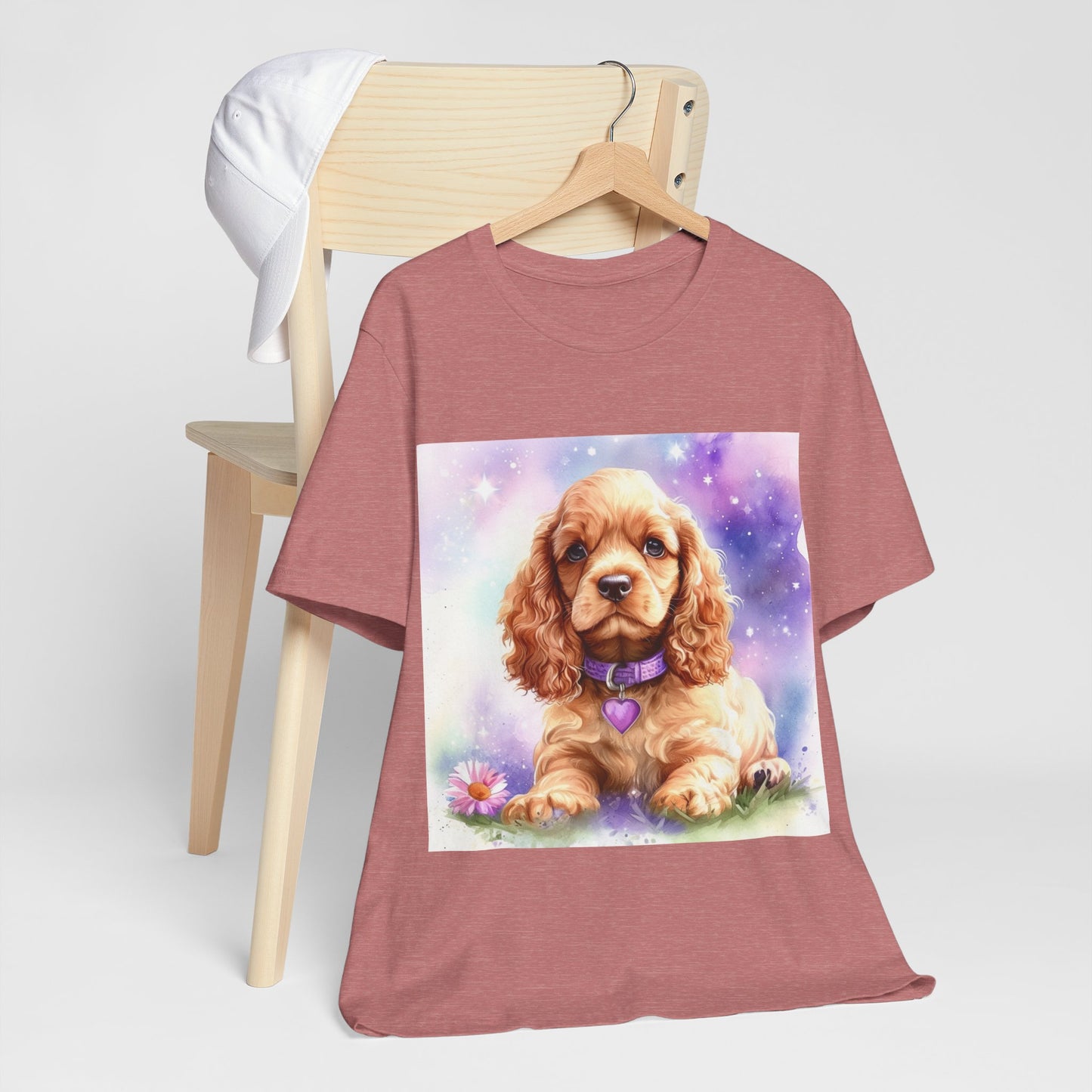 Cute Cocker Spaniel Unisex Jersey Short Sleeve Tee