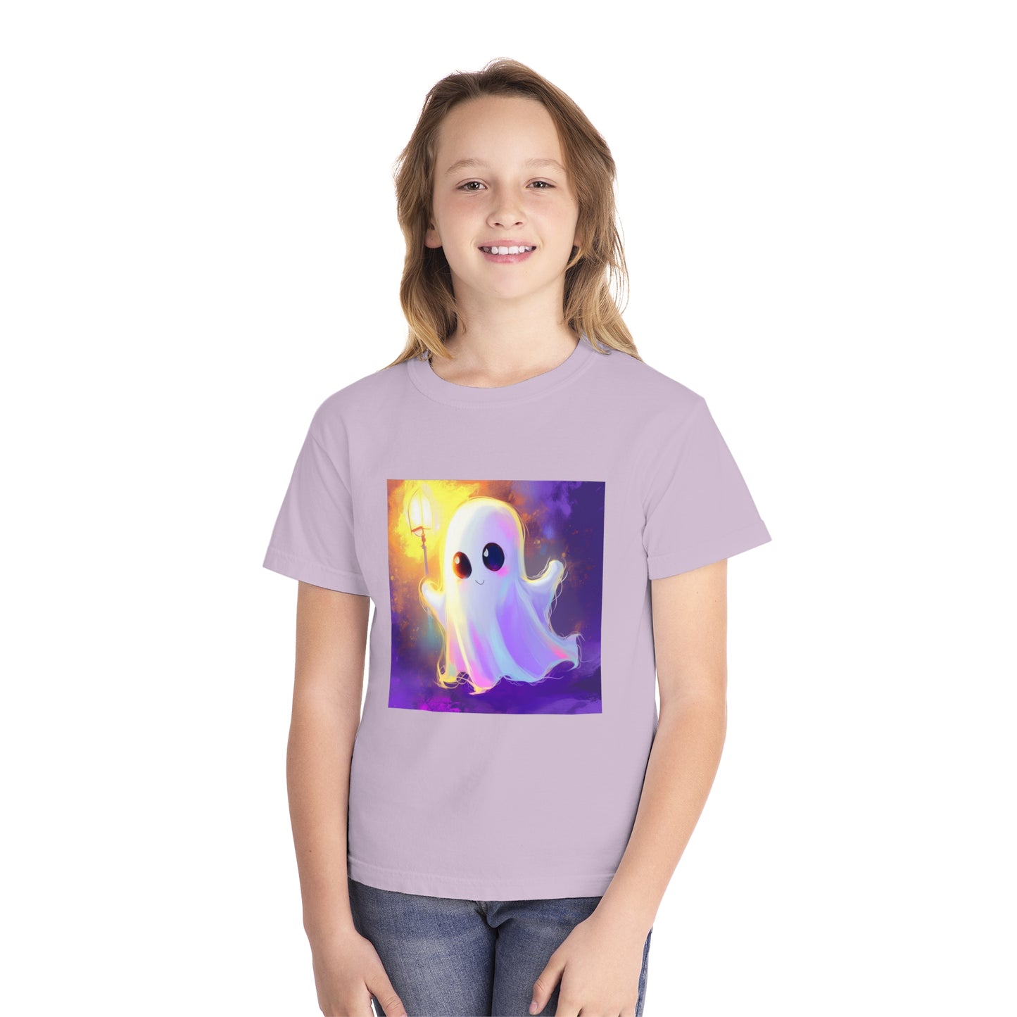 Cute Cartoon Ghost Youth Midweight Tee