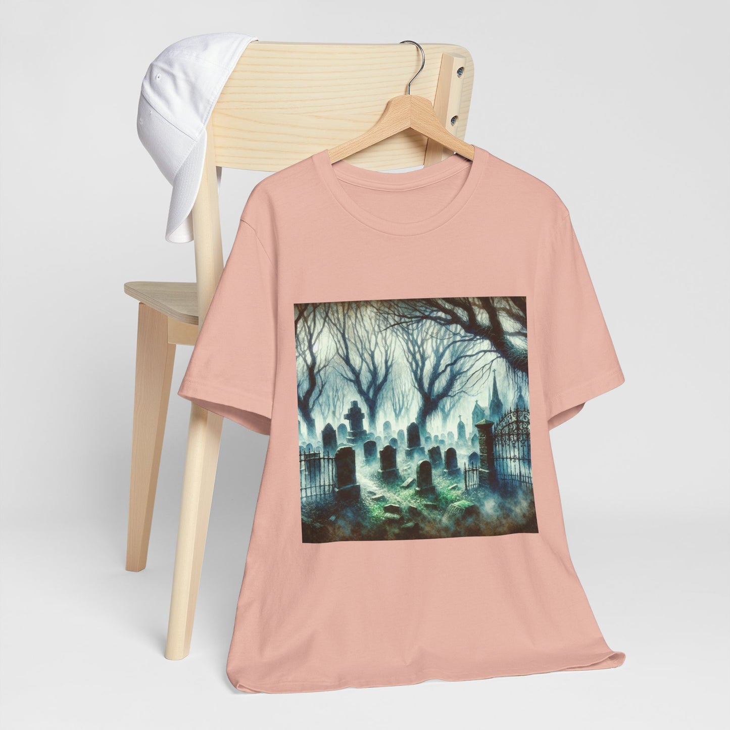 Haunted Cemetery Unisex Jersey Short Sleeve Tee