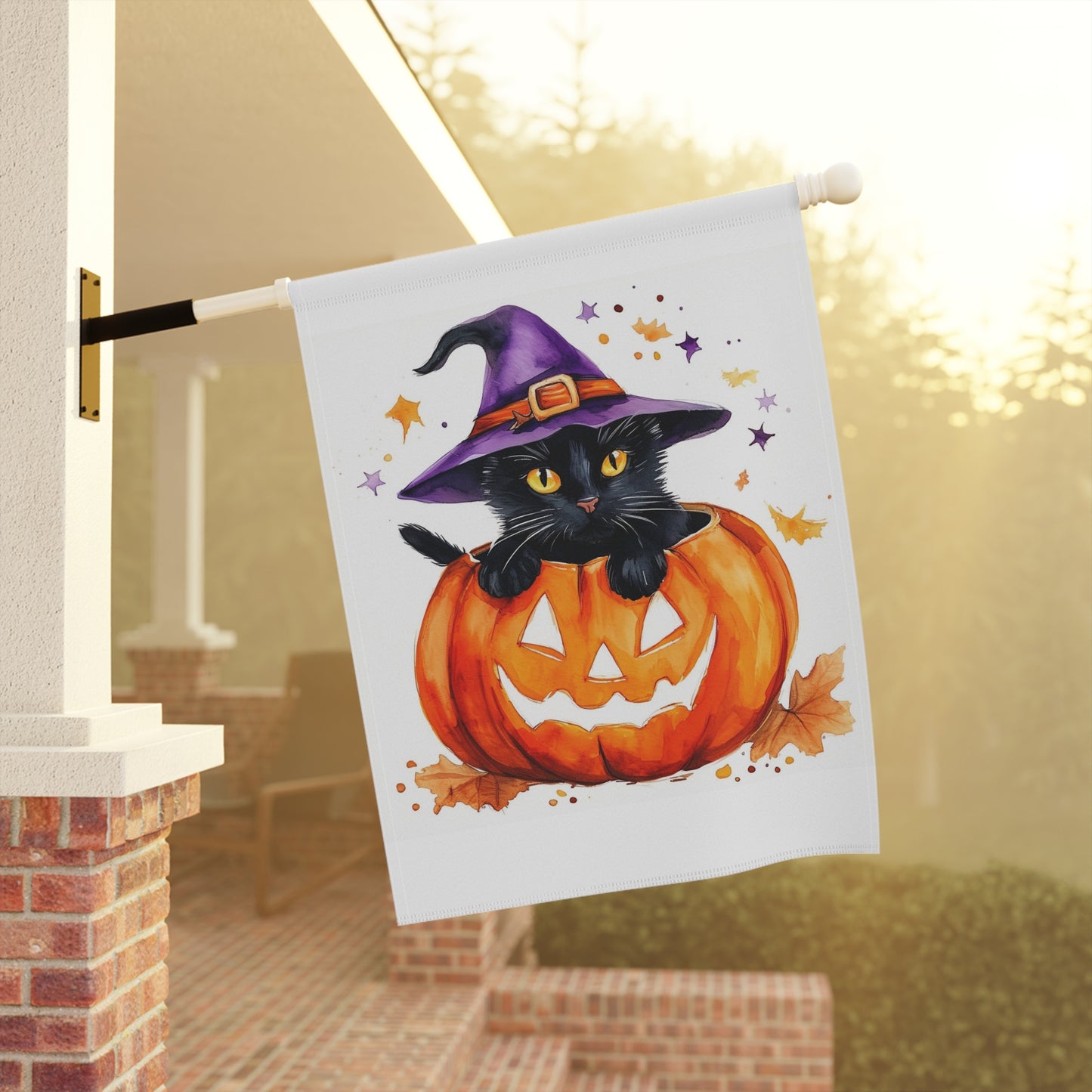 Cute Halloween Cat Garden & House Banner