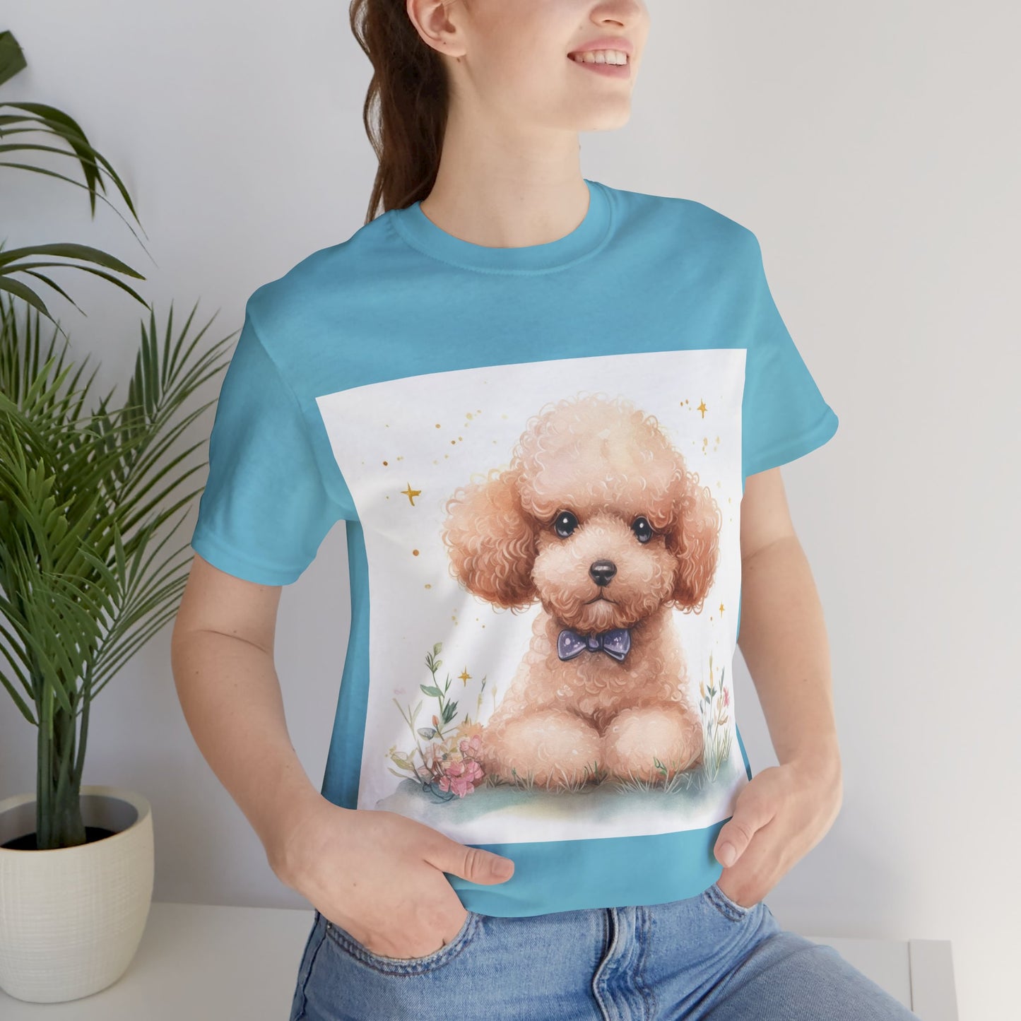 Cute Poodle Unisex Jersey Short Sleeve Tee