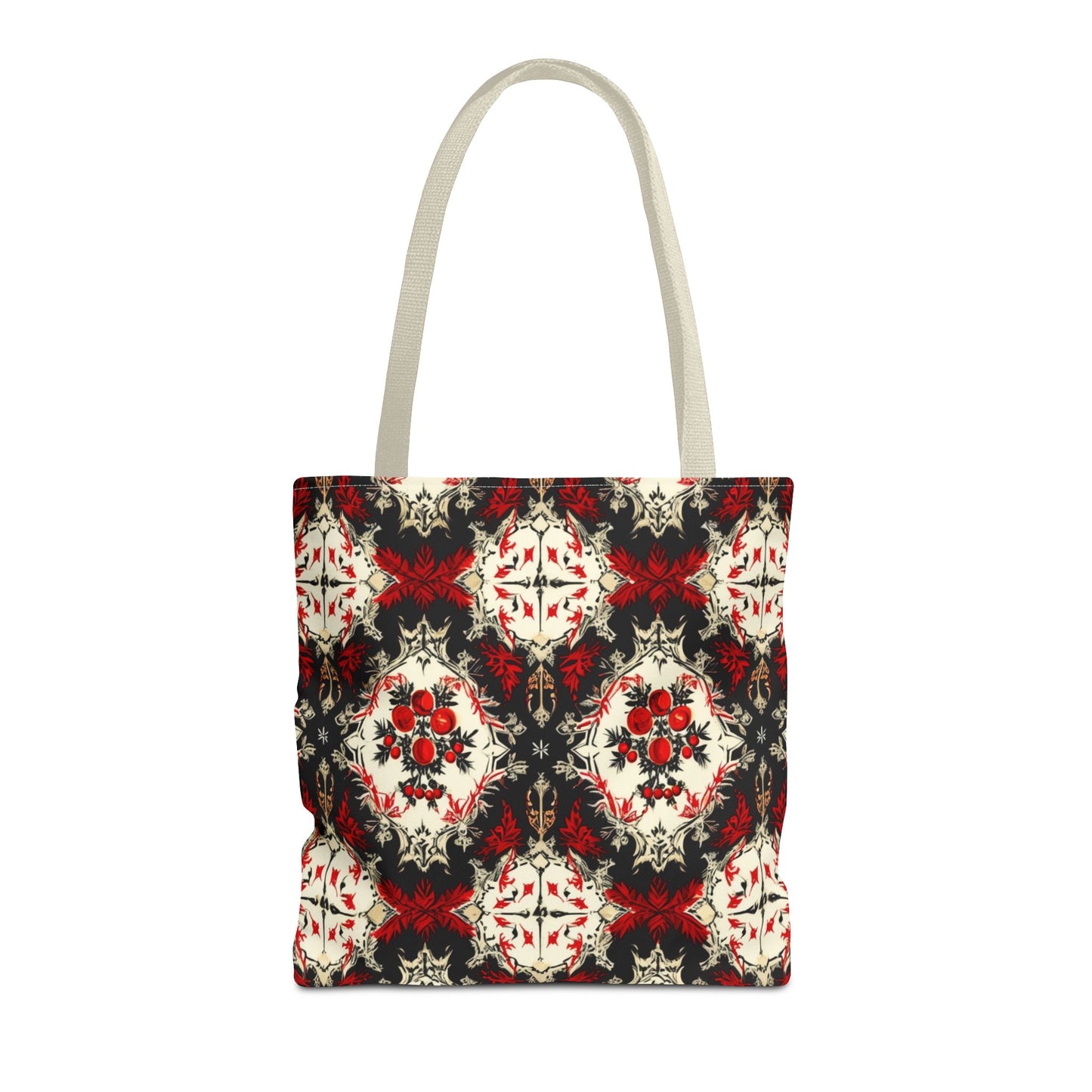 Dark Poinsettia Pattern Tote Bag (AOP)