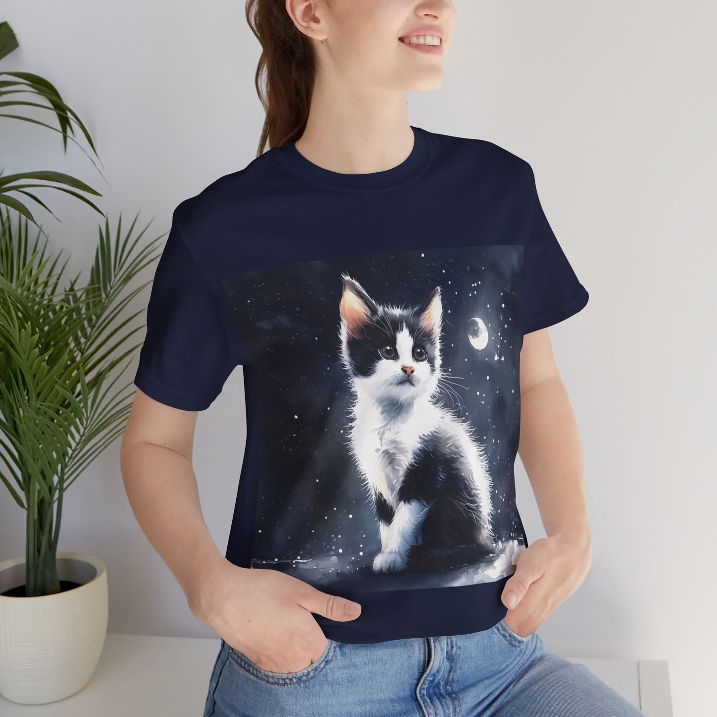 Cute Tuxedo Cat Jersey Short Sleeve Tee