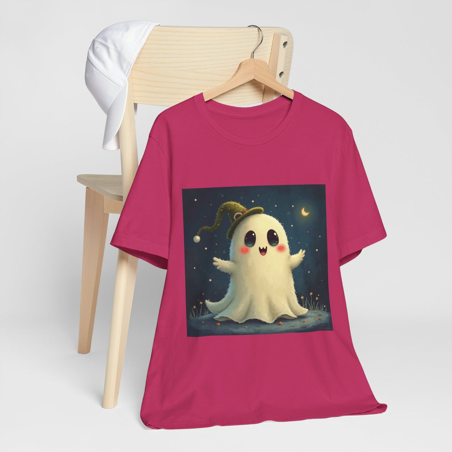 Cute Spooky Winter Ghost Unisex Jersey Tee