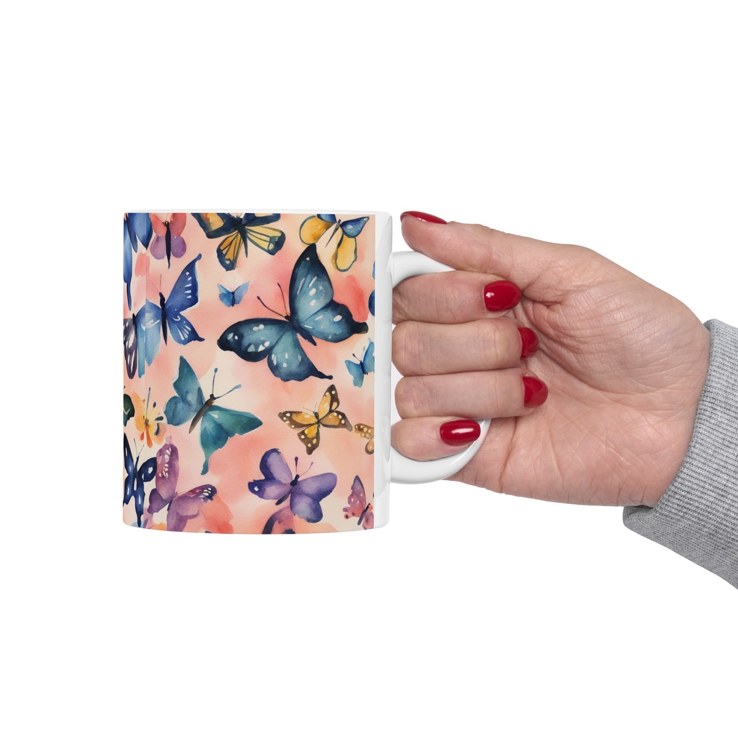 Fluttering Butterflies Ceramic Mug, 11oz