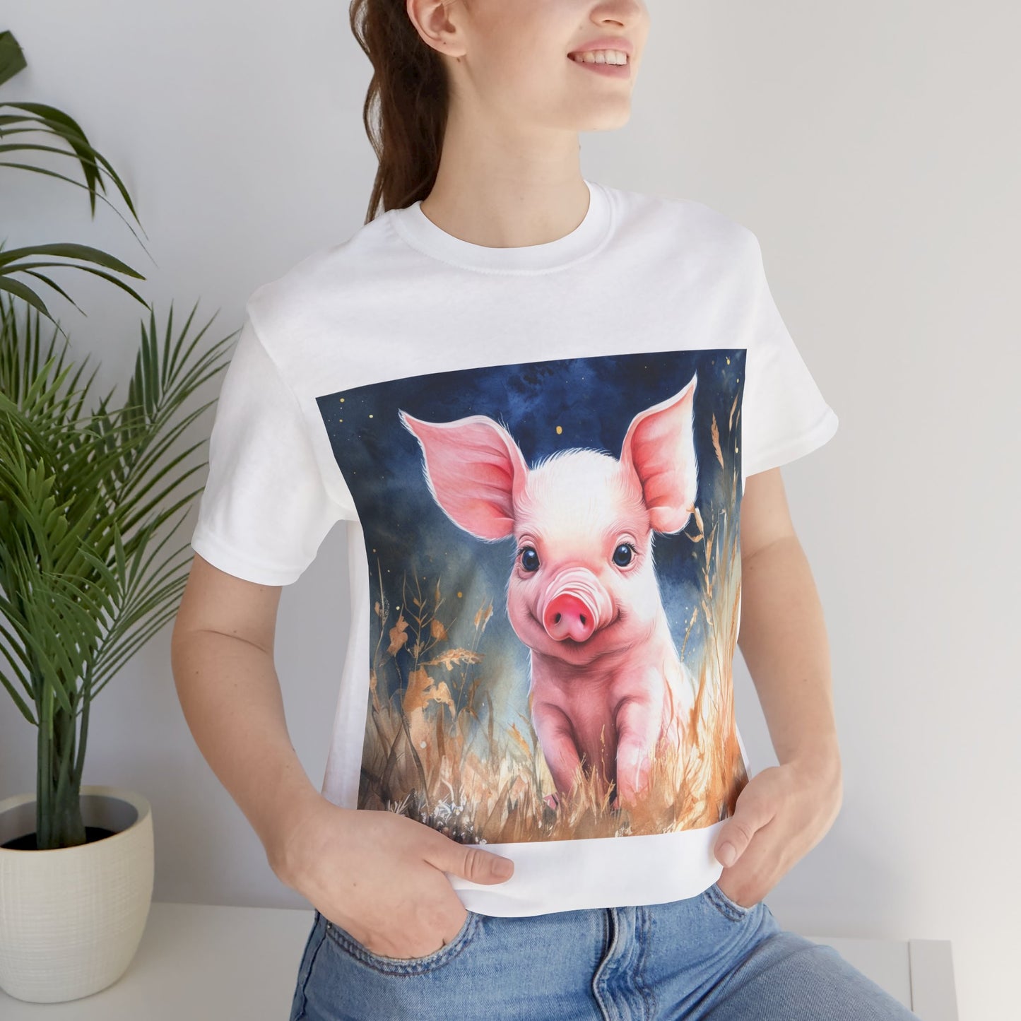 Adorable Piglet Unisex Jersey Short Sleeve Tee