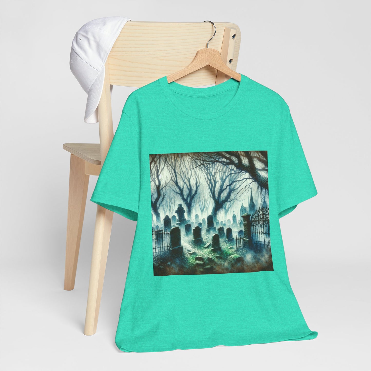 Haunted Cemetery Unisex Jersey Short Sleeve Tee