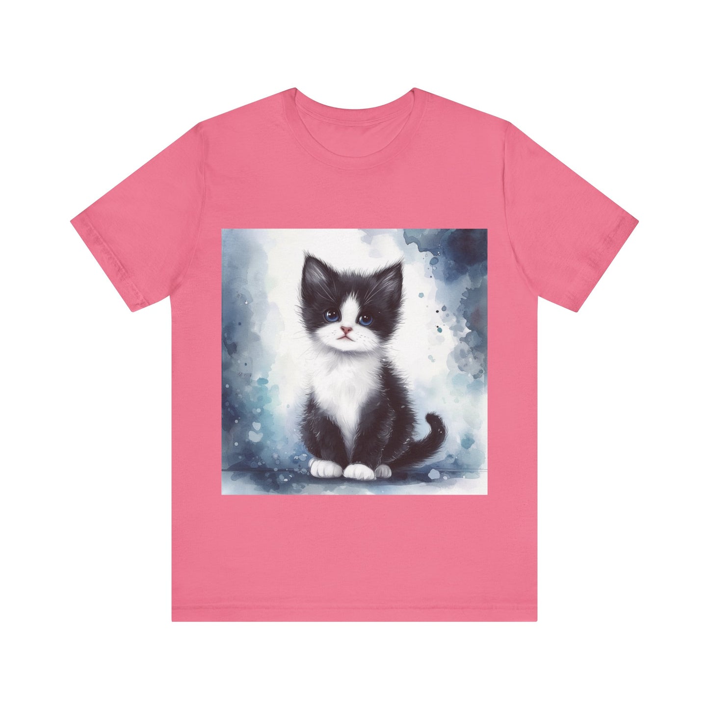 Watercolor Tuxedo Kitten Unisex Jersey Short Sleeve Tee