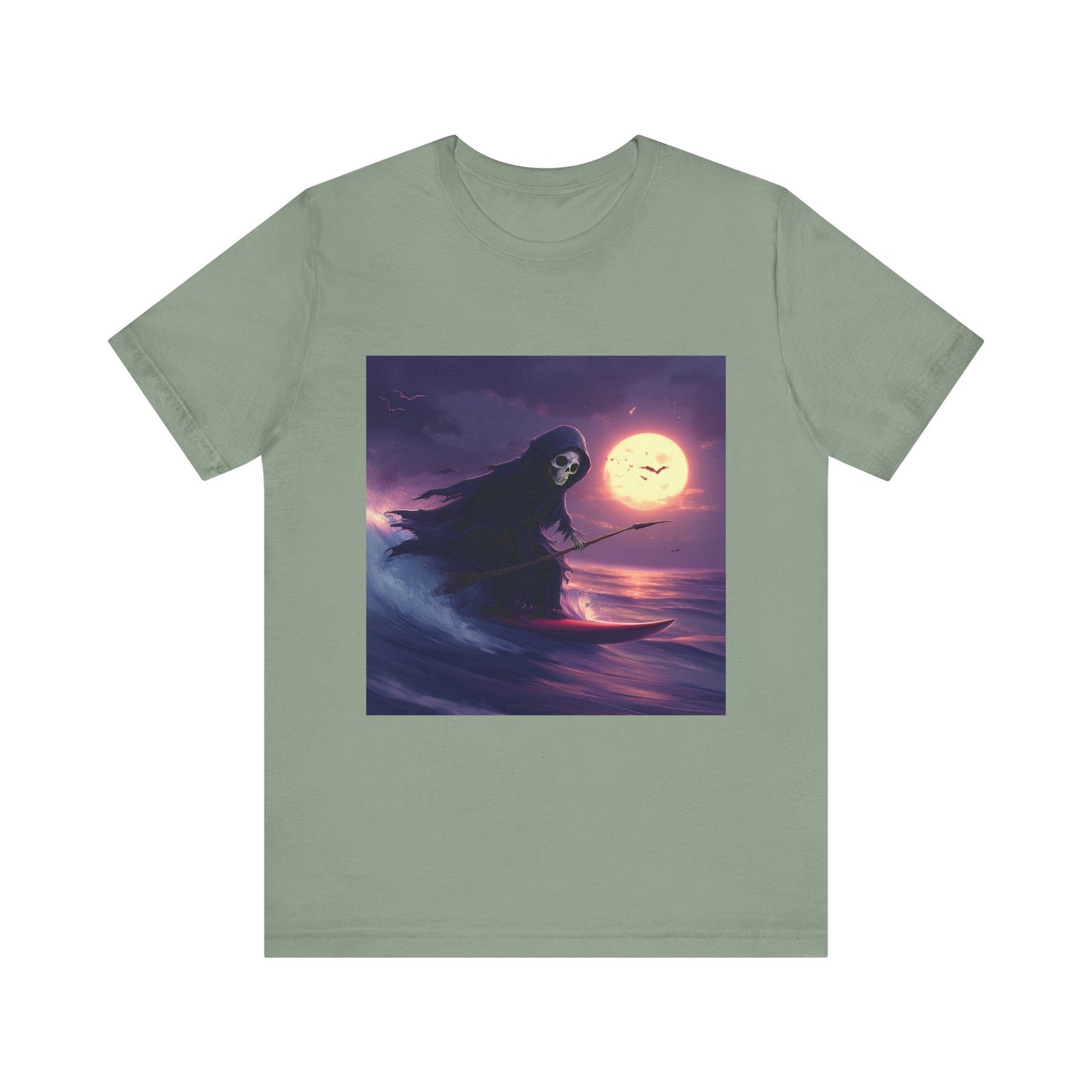 Surfing Grim Reaper Unisex Jersey Short Sleeve Tee