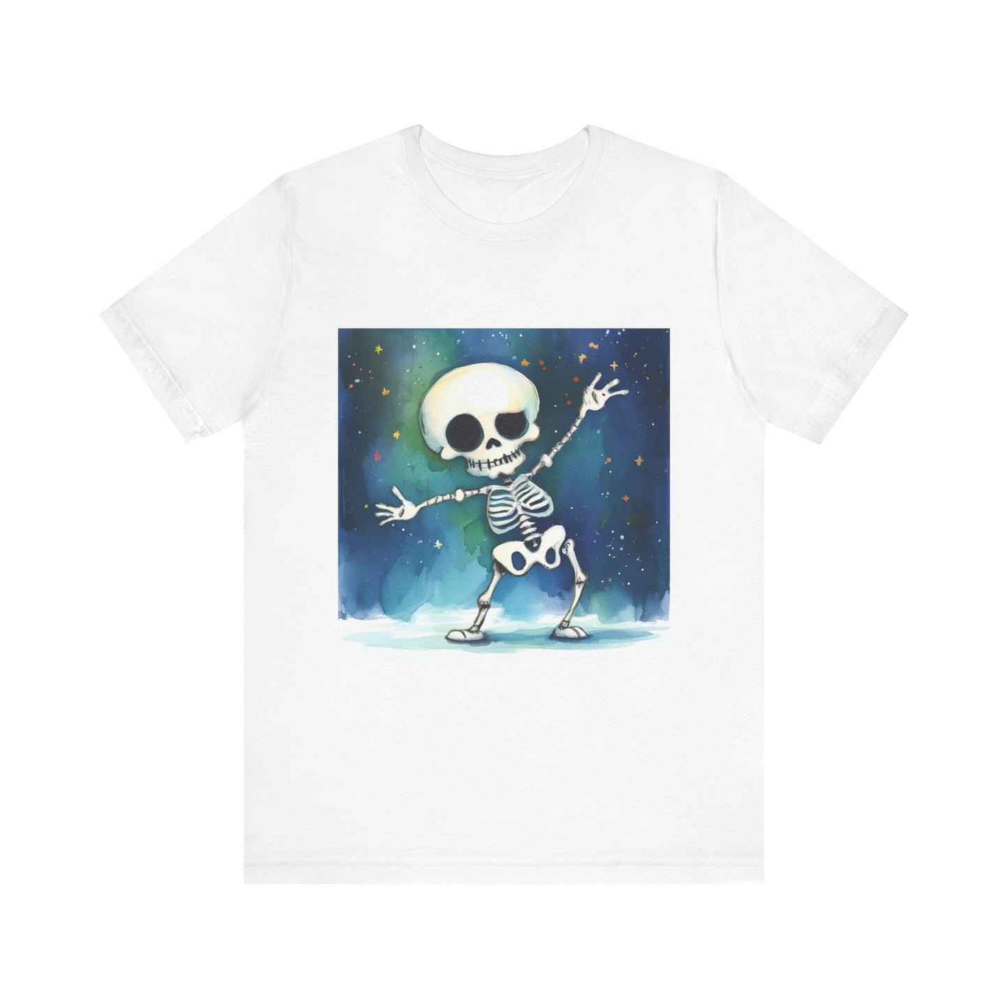 Cute Dancing Skeleton Unisex Jersey Short Sleeve Tee