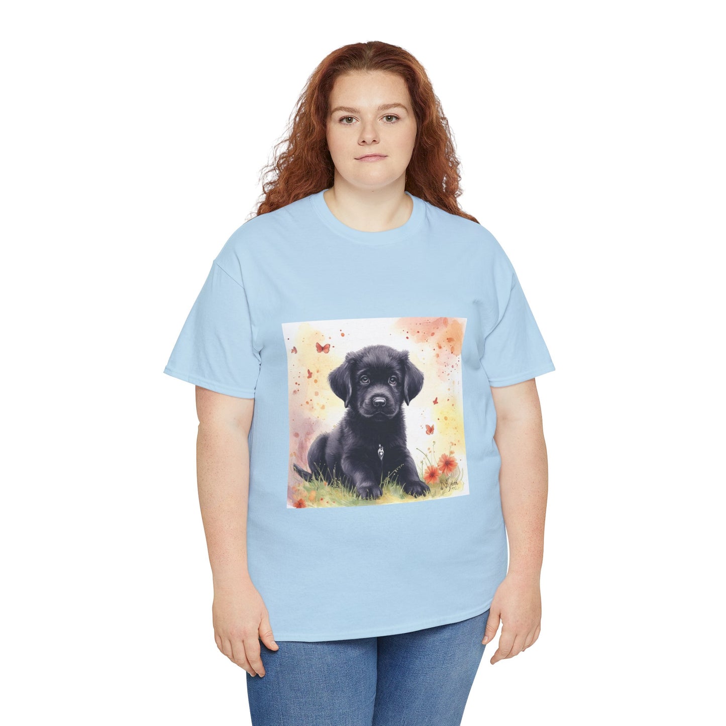 Black Lab Puppy Unisex Heavy Cotton Tee