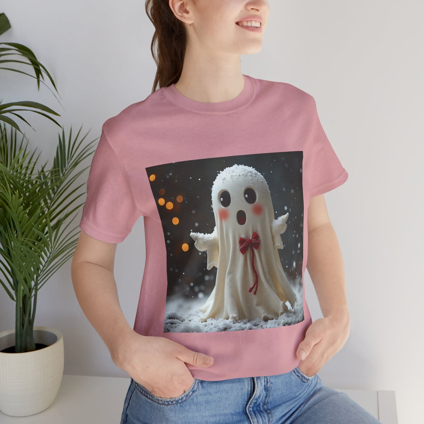 Cute Snow Ghost Unisex Jersey Tee