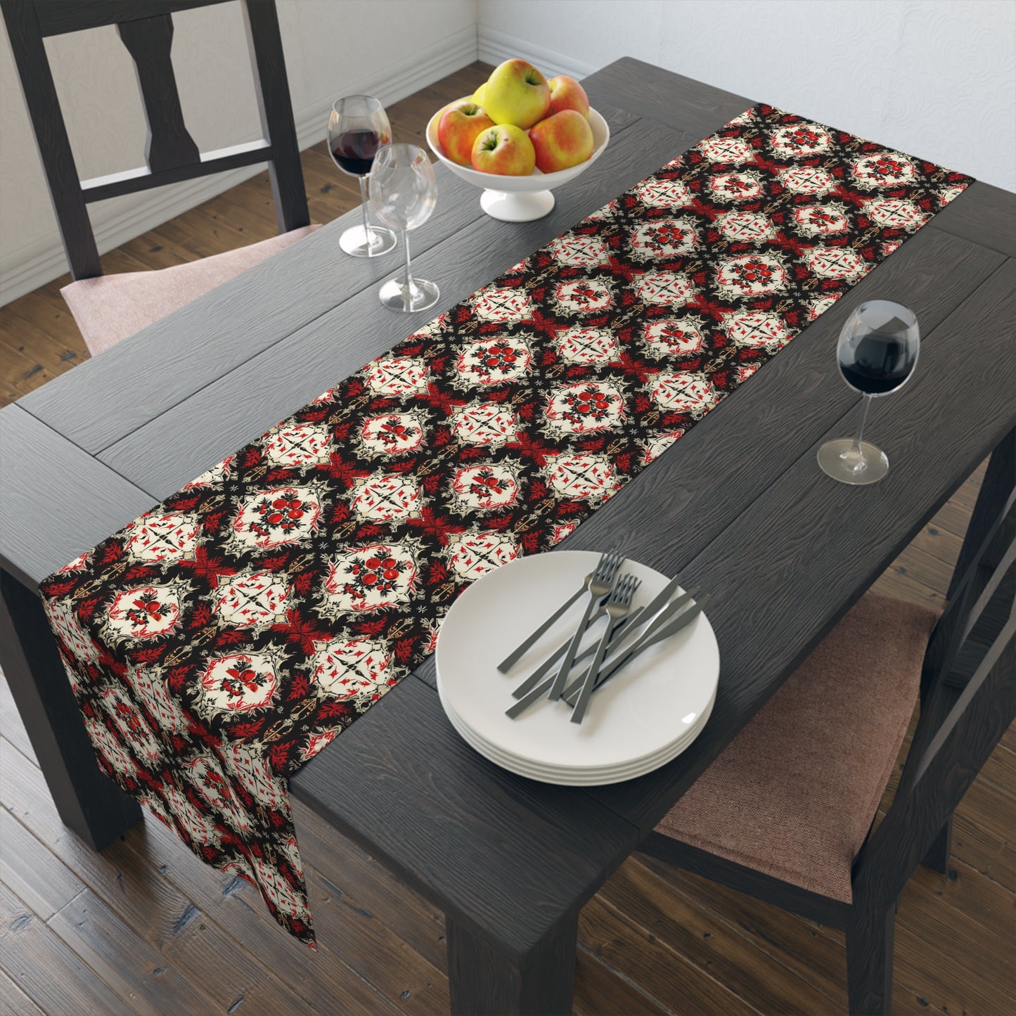 Gothic Holly Table Runner (Cotton, Poly)