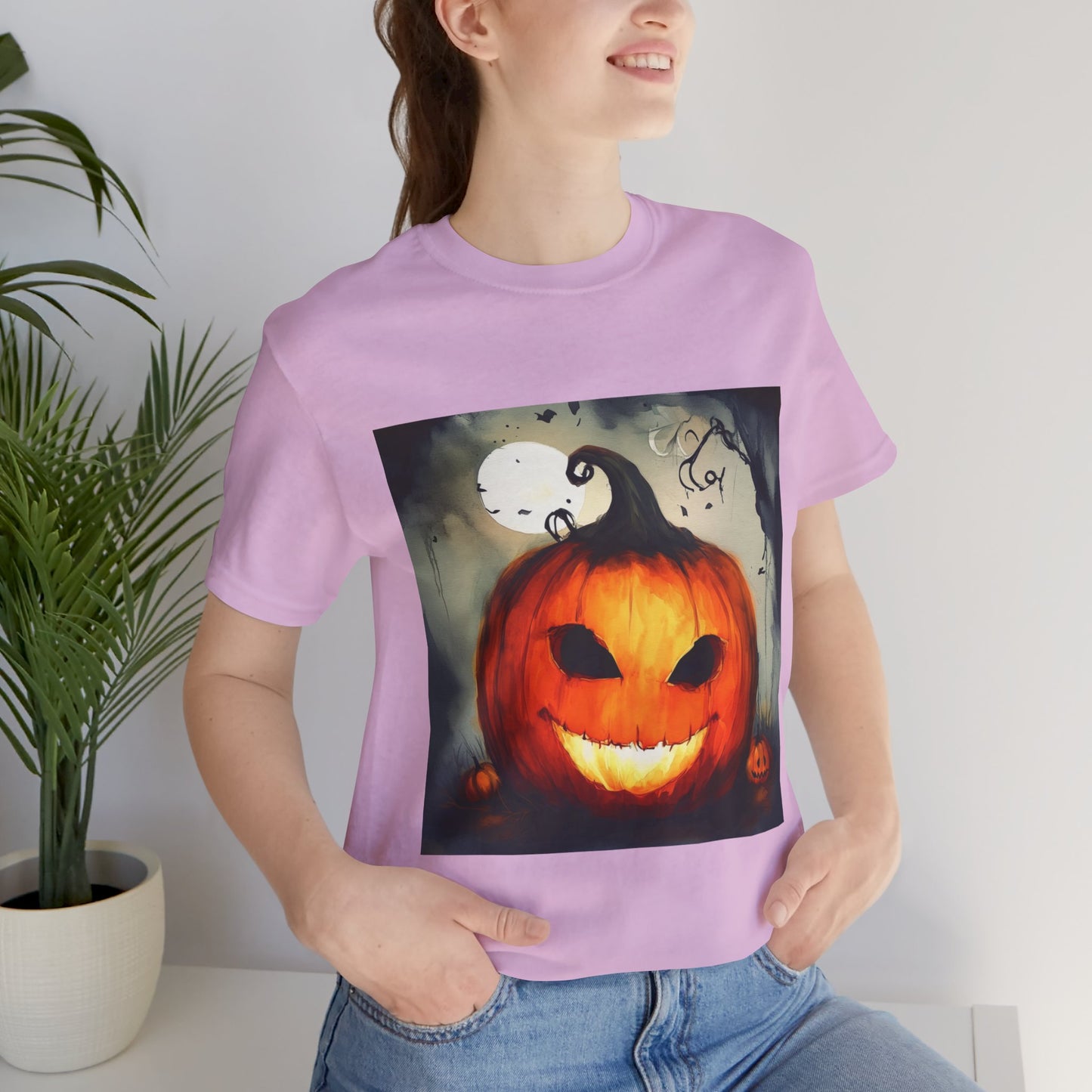 Spooky Jack o Lantern Unisex Jersey Short Sleeve Tee