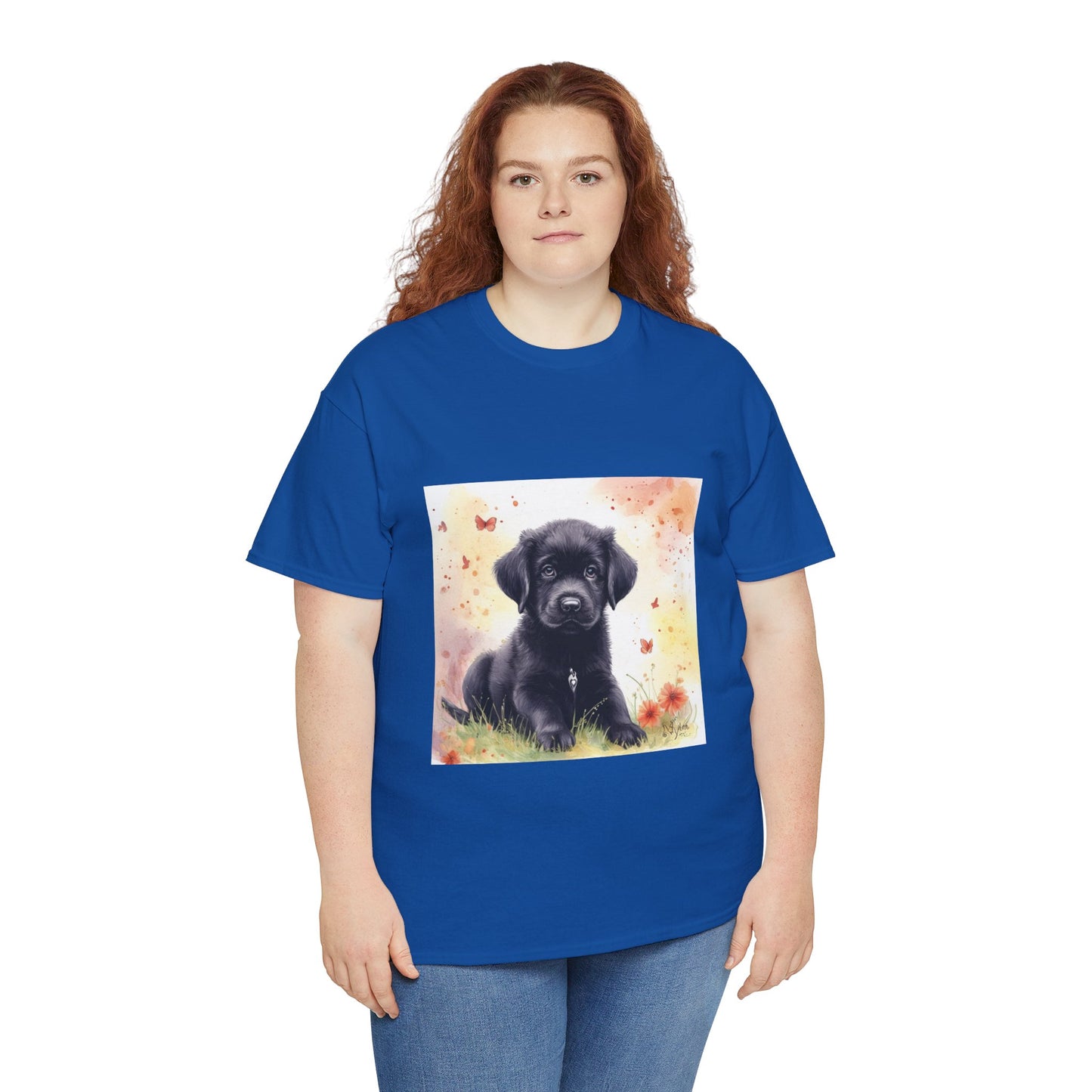 Black Lab Puppy Unisex Heavy Cotton Tee