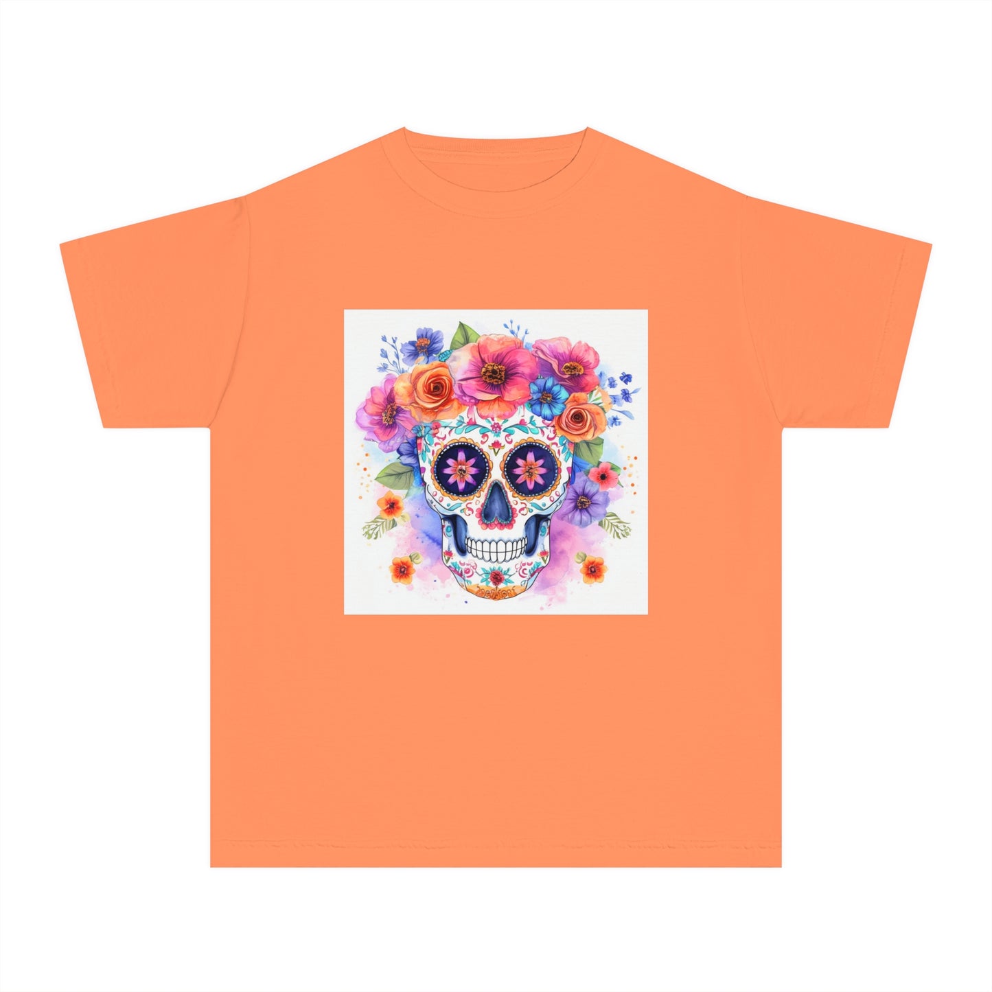 Colorful Sugar Skull Youth Midweight Tee