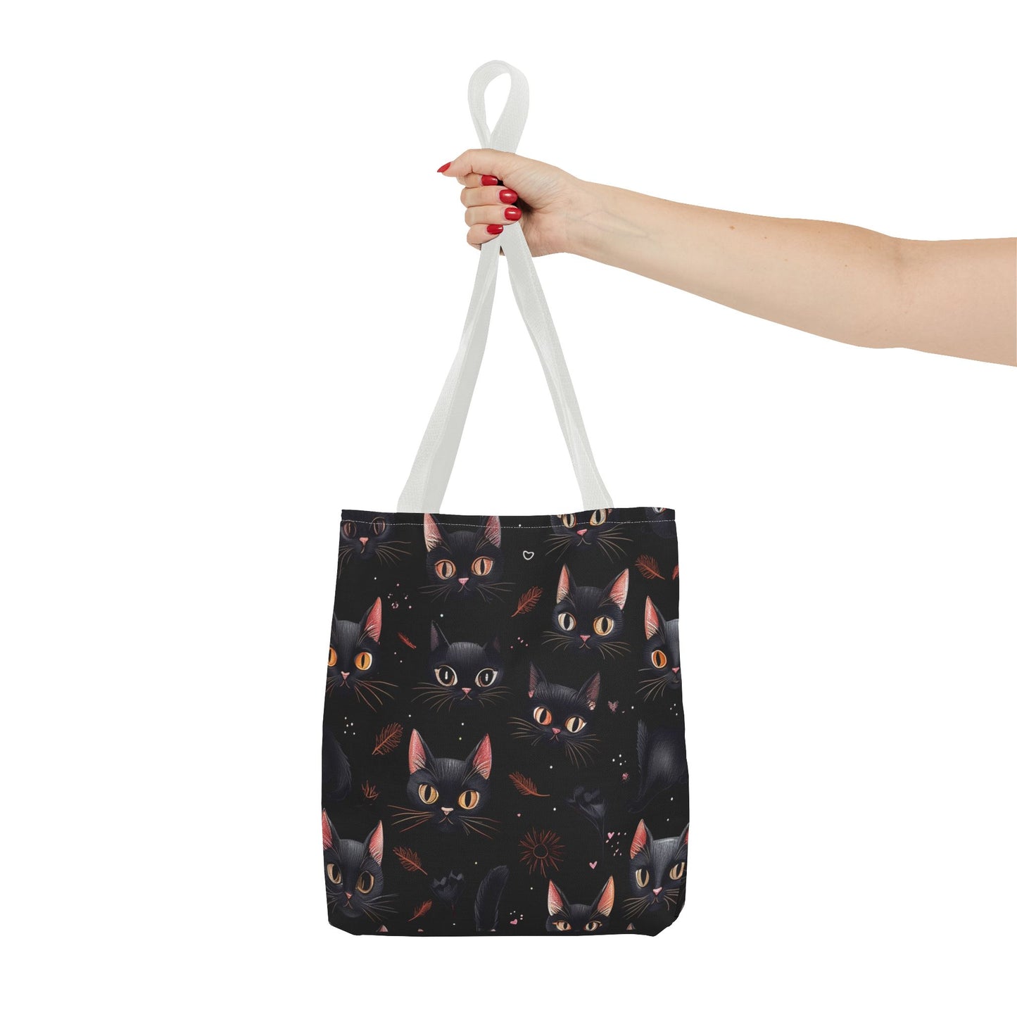 Cute Black Cat Pattern Tote Bag (AOP)