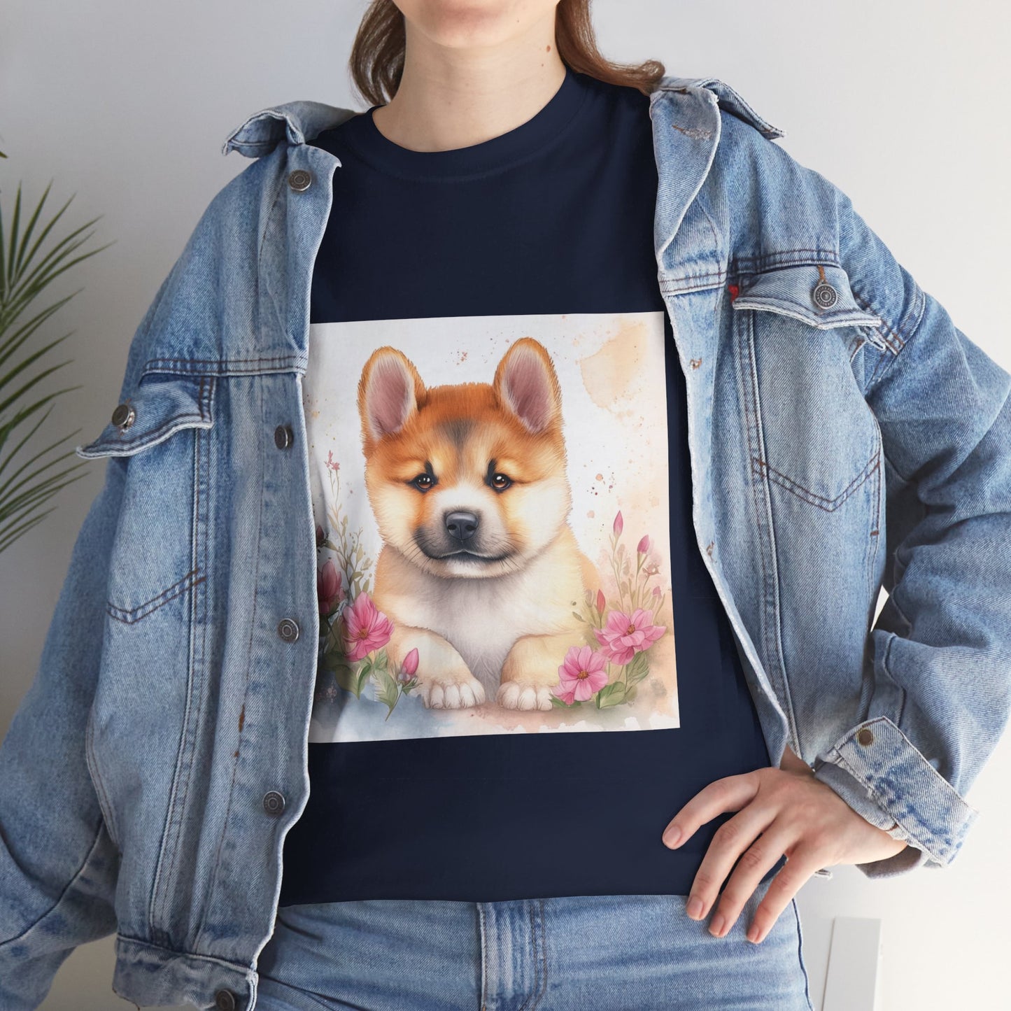 Akita Puppy Unisex Heavy Cotton Tee