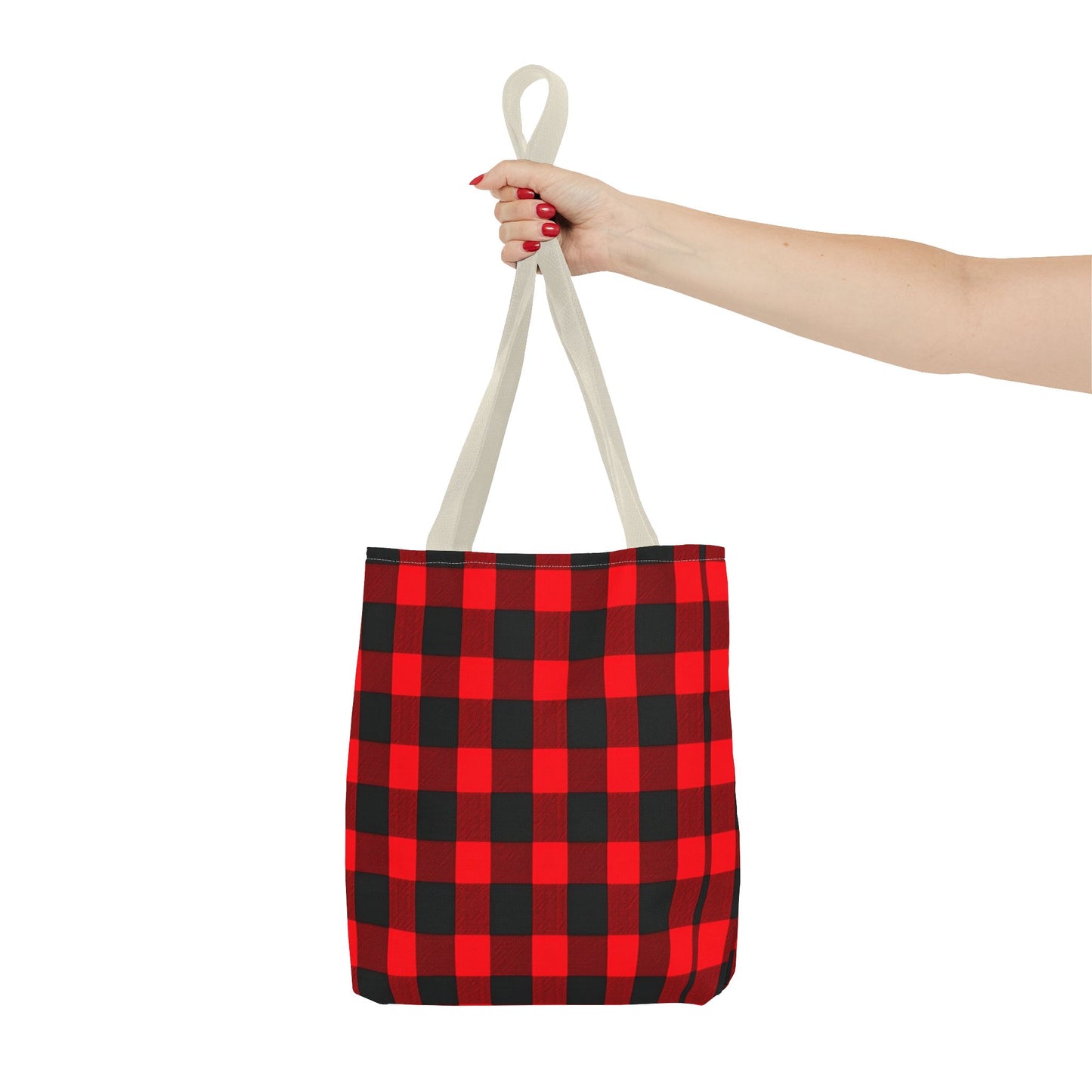 Red and Black Plaid Tote Bag (AOP)