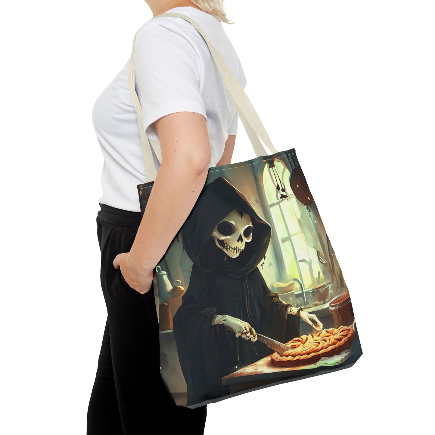 Grim Reaper Baking Pie Tote Bag (AOP)