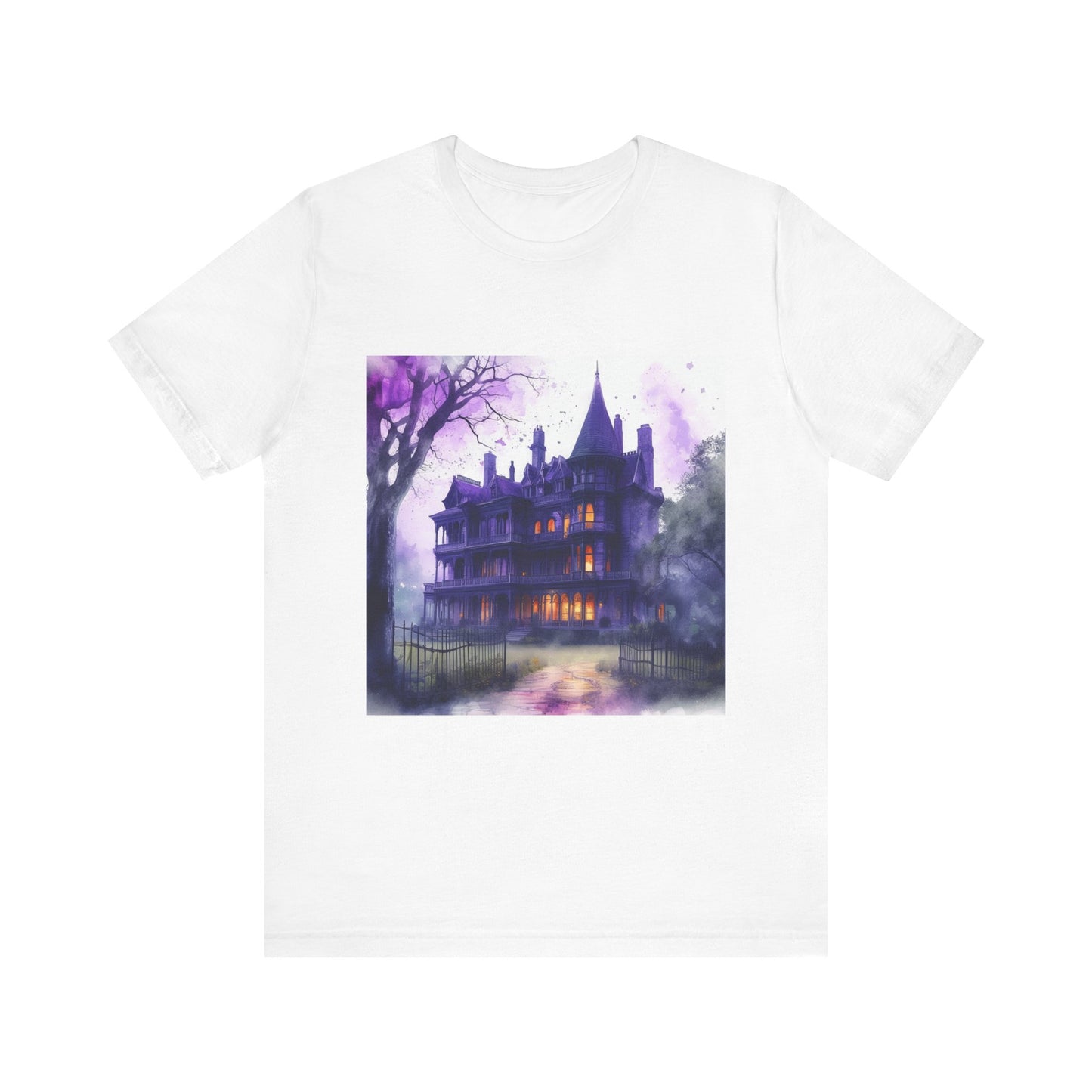 Haunted House Unisex Jersey Short Sleeve Tee